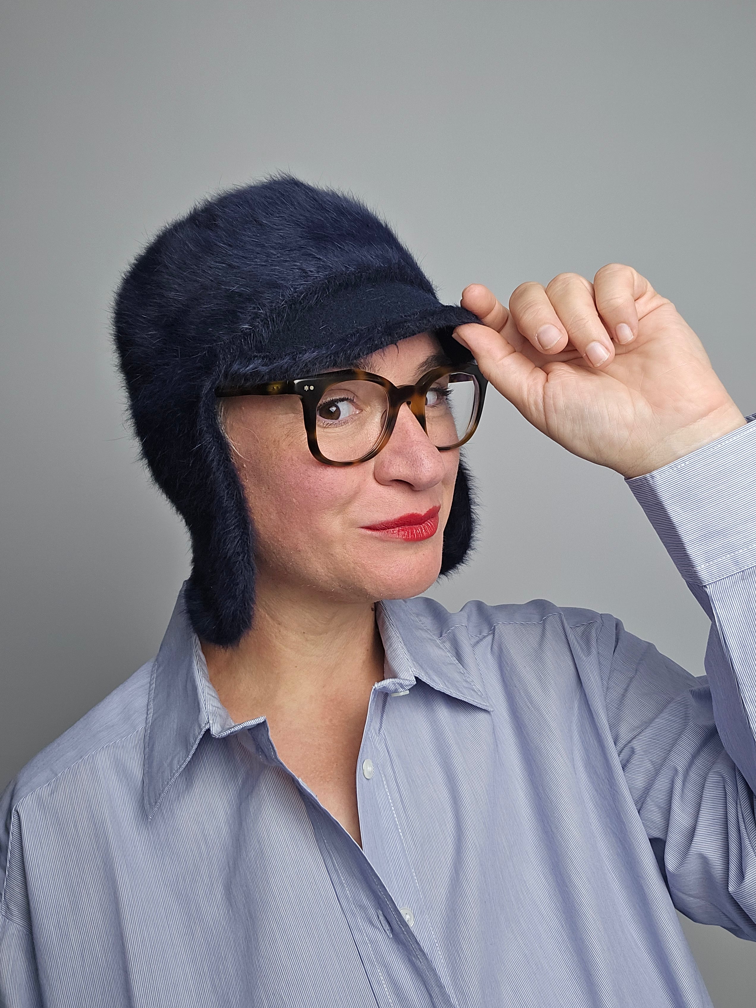Yesey - Cappello aviatore "Teddy" blu notte