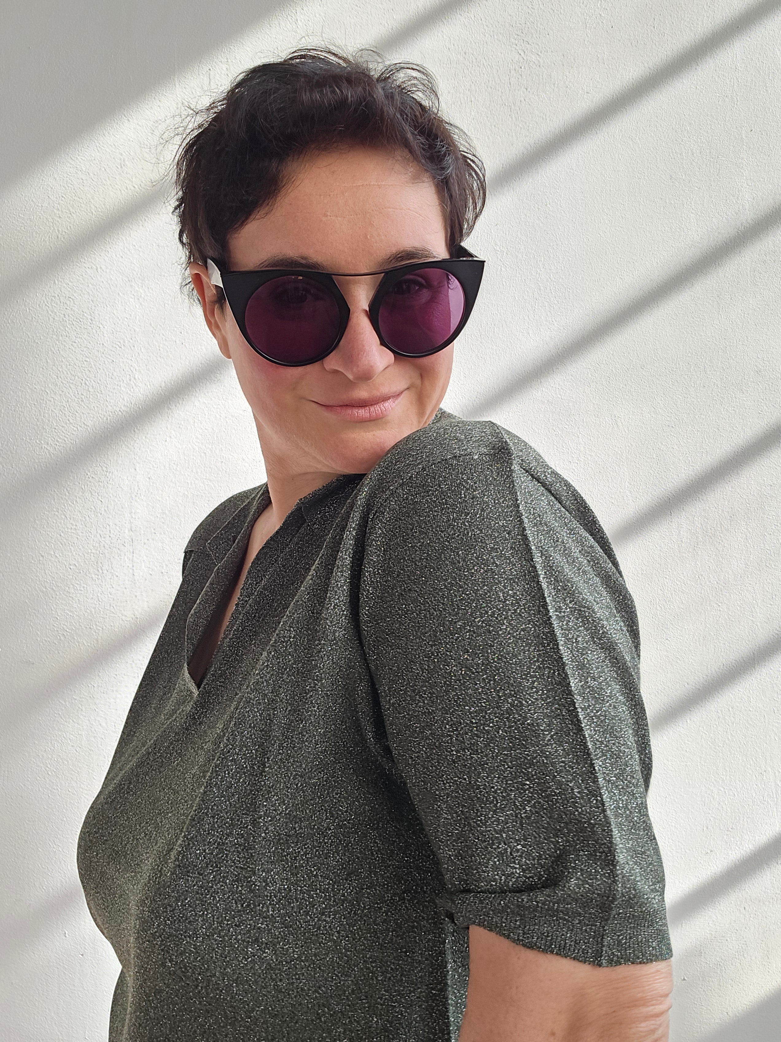 Be You - Polo lurex tropical green