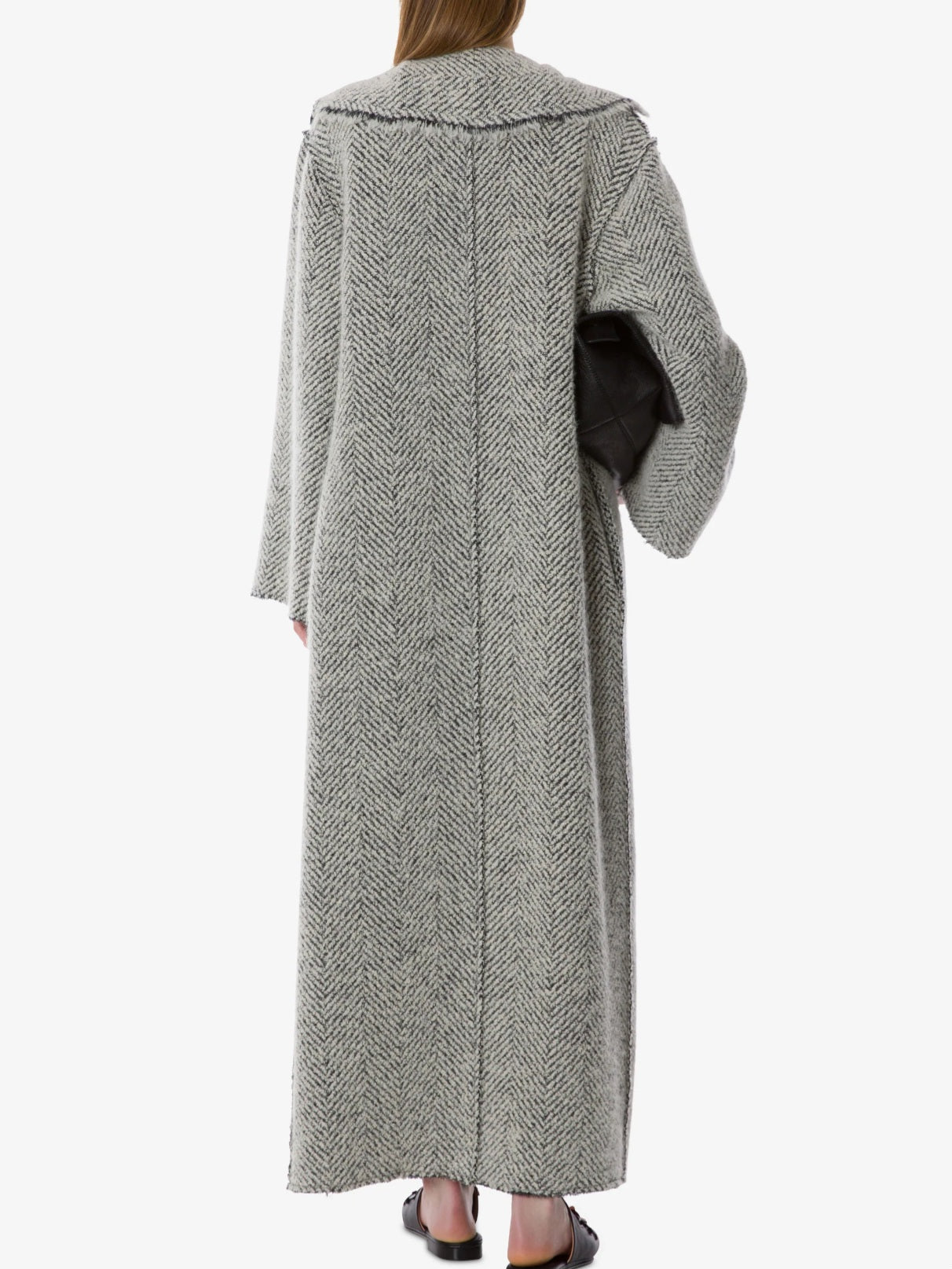 Alberta Ferretti - Cappotto lungo in bouclè spigato