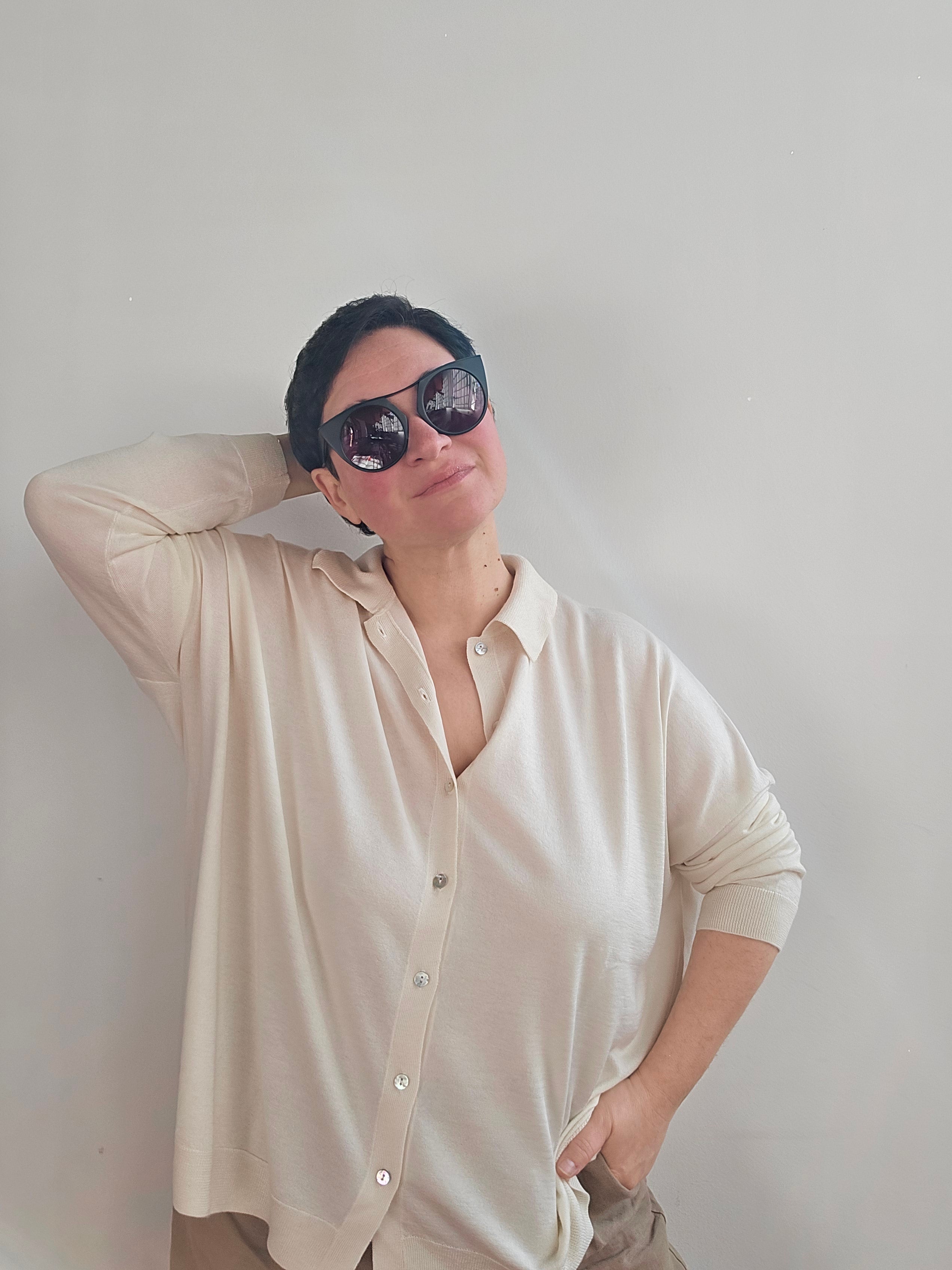 Be You - Cardigan polo avorio