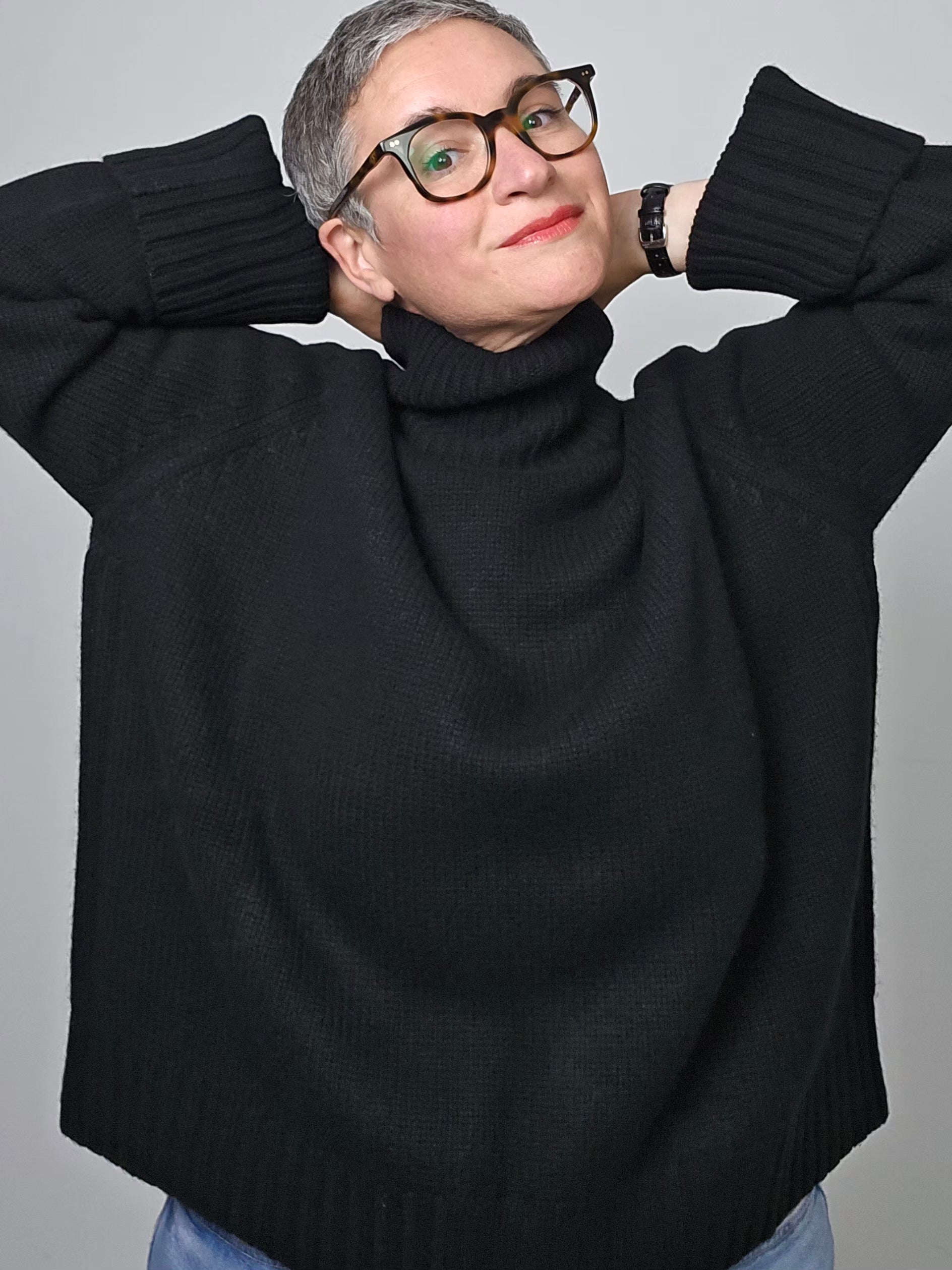 Be You - Maglia cashmere turtle neck black