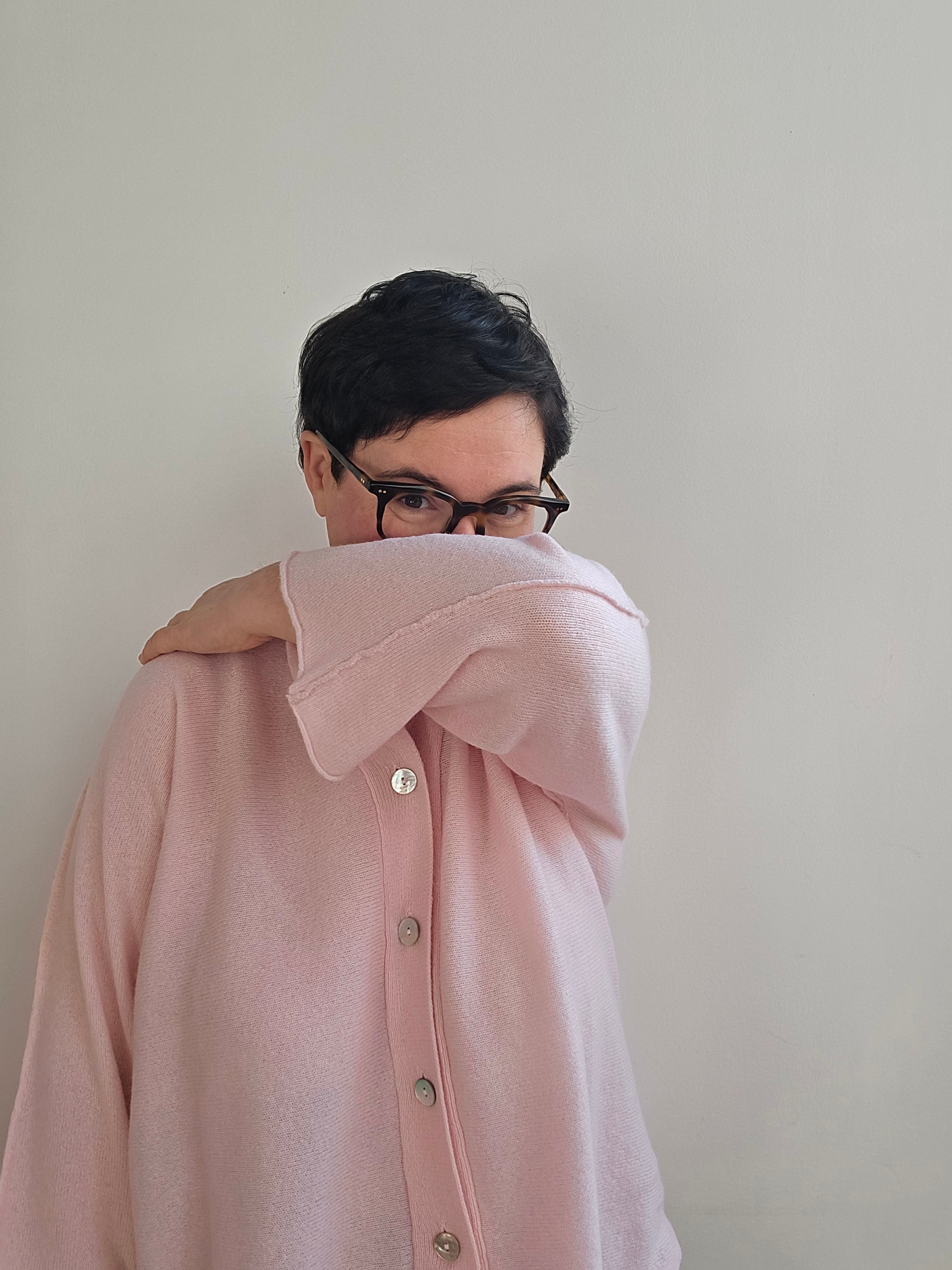 Be You - Cardigan "Benedicta" glossy rose
