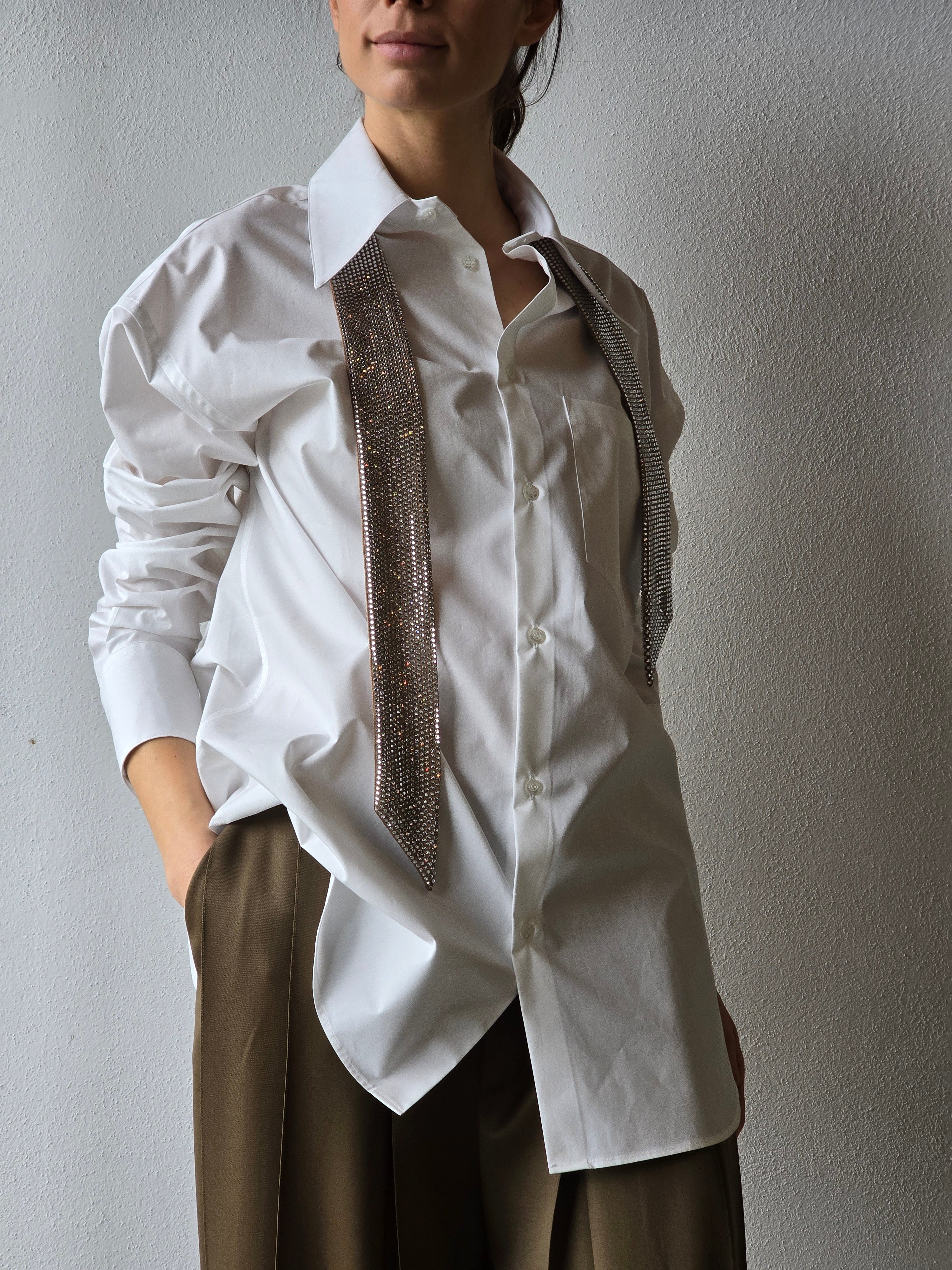 Giuseppe di Morabito - Camicia con cravatta, bianco