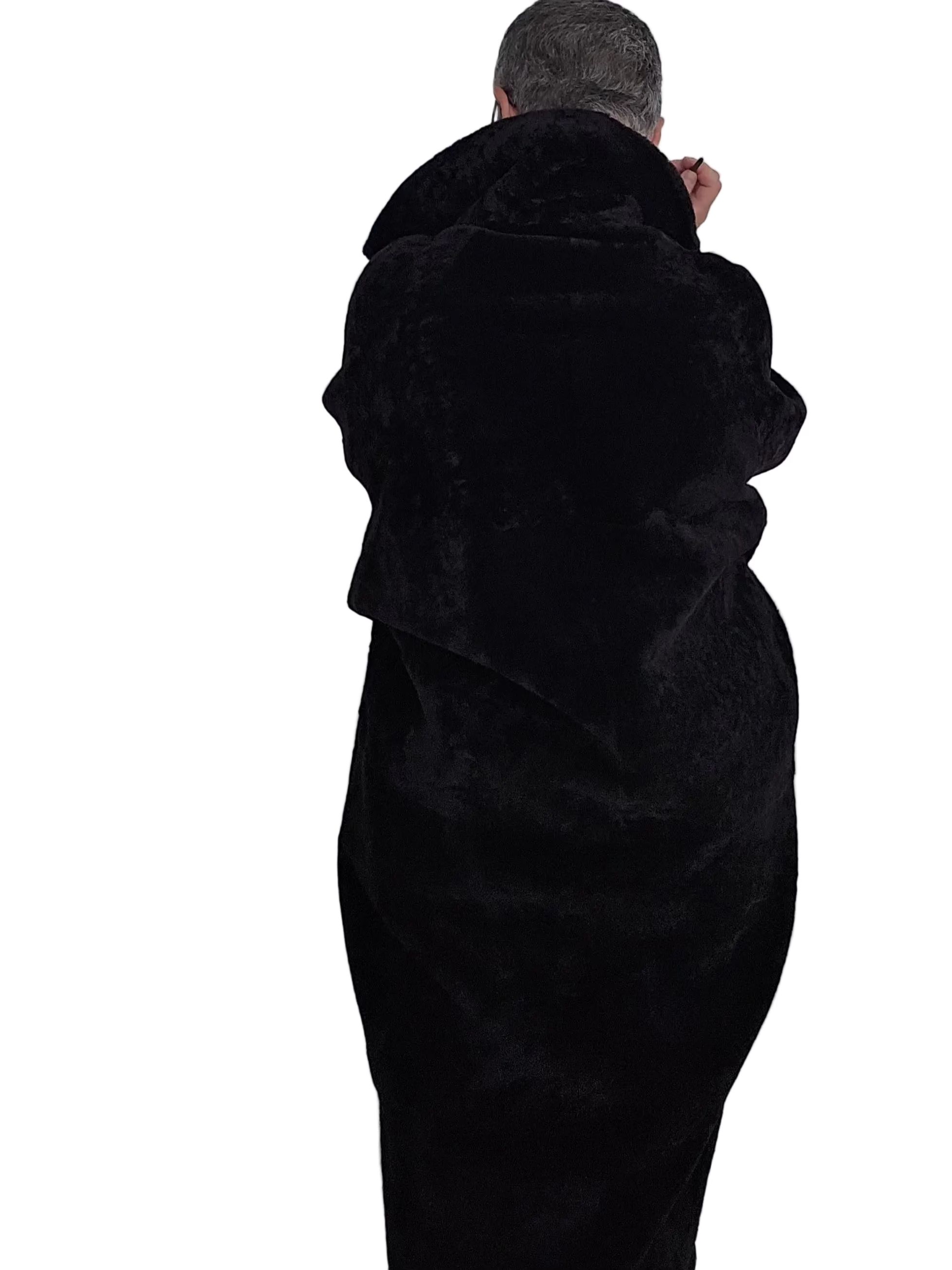 Blancha - Cappotto cioccolato con cintura