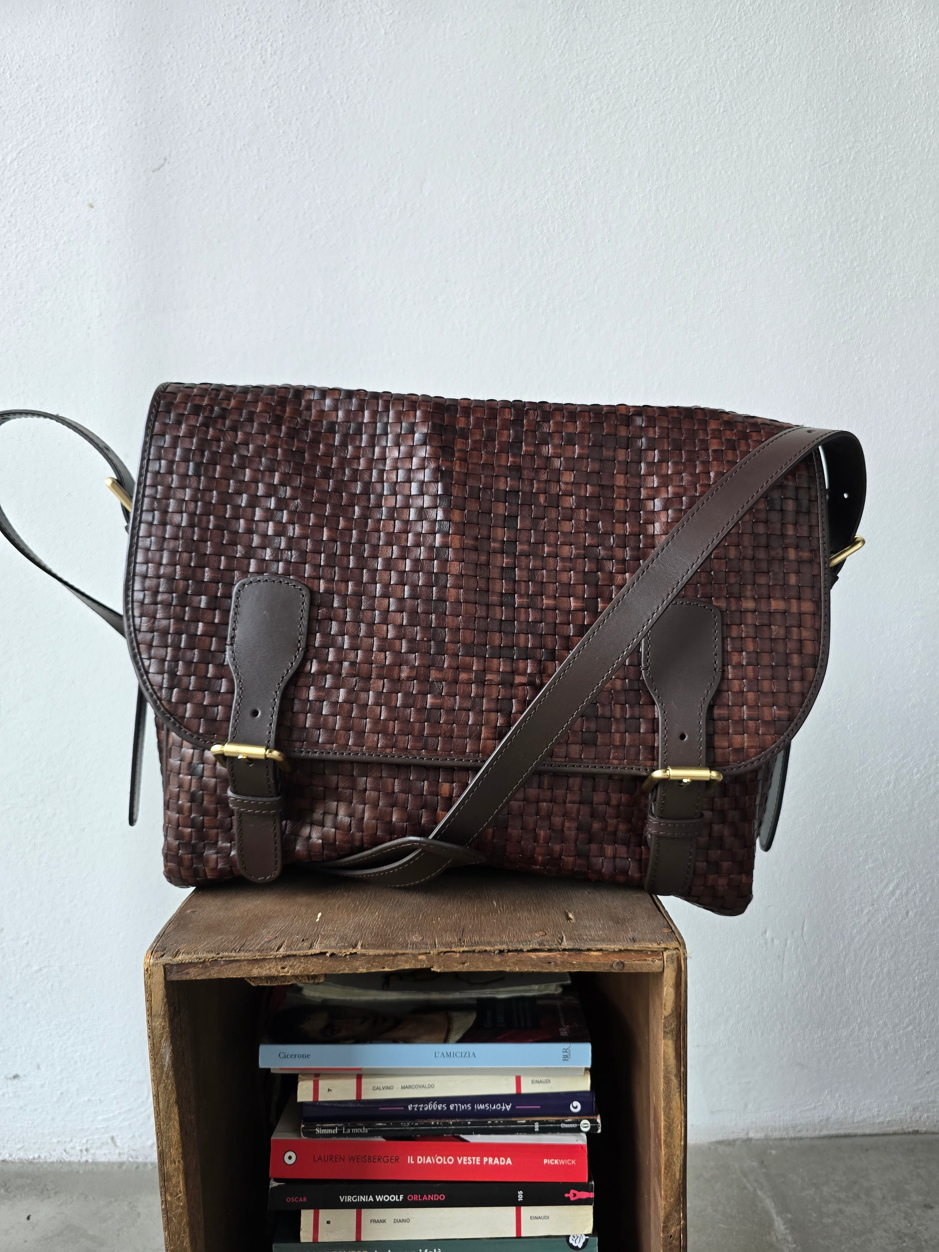Ibeliv - Borsa in pelle "Arty" choco