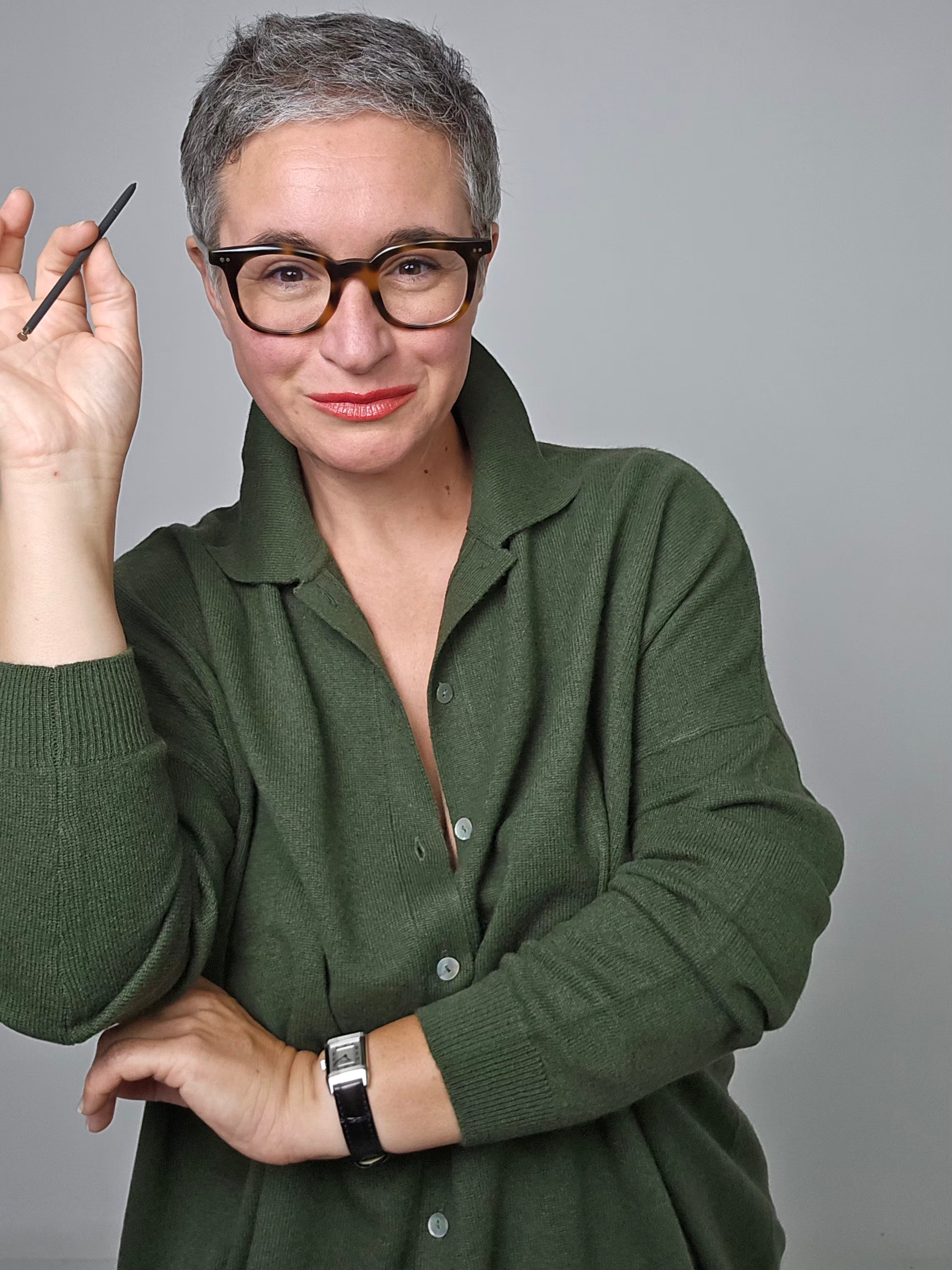 Be You - Cardigan cashmere loden green