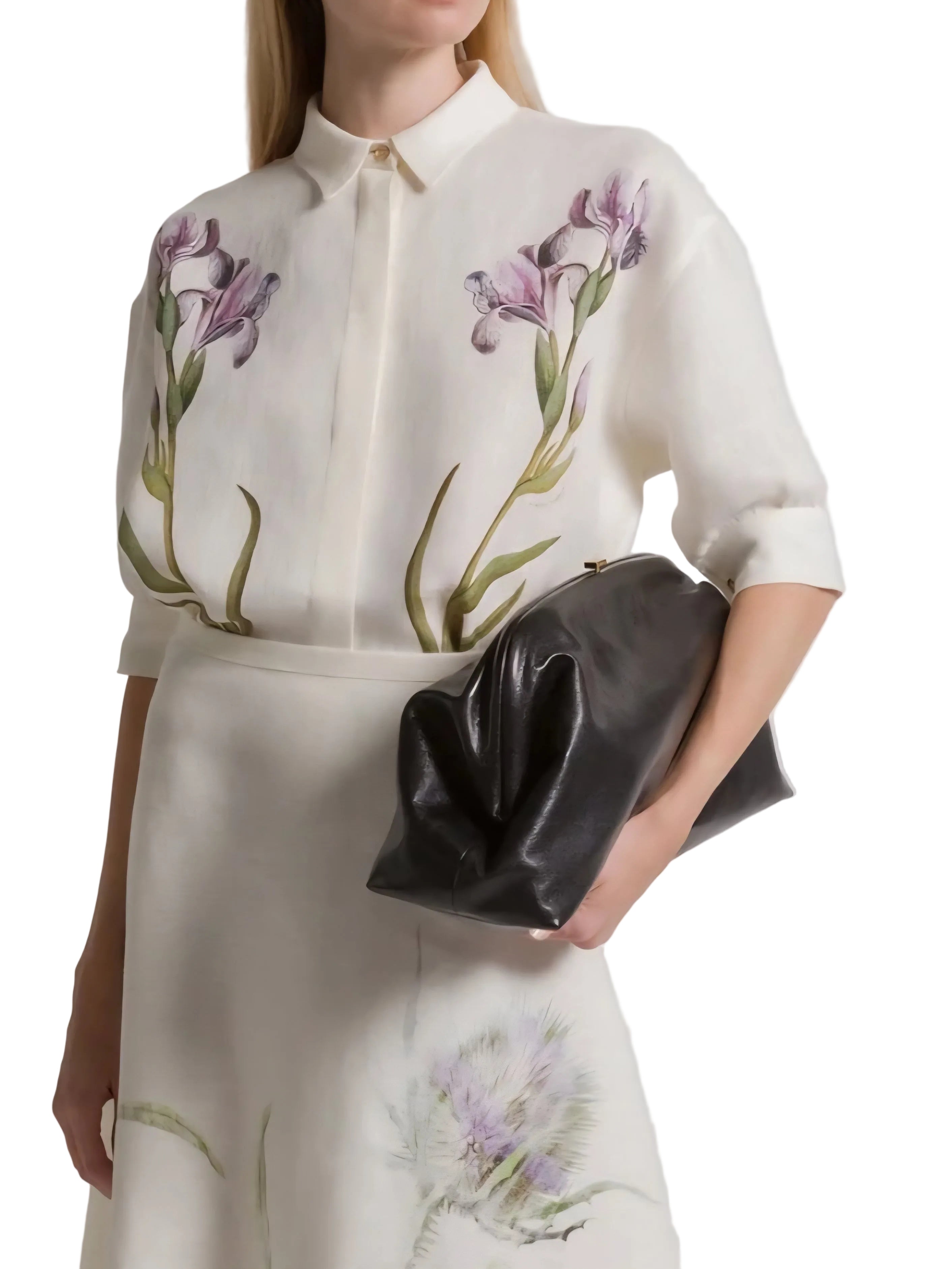 Alberta Ferretti - Camicia in lino fiori