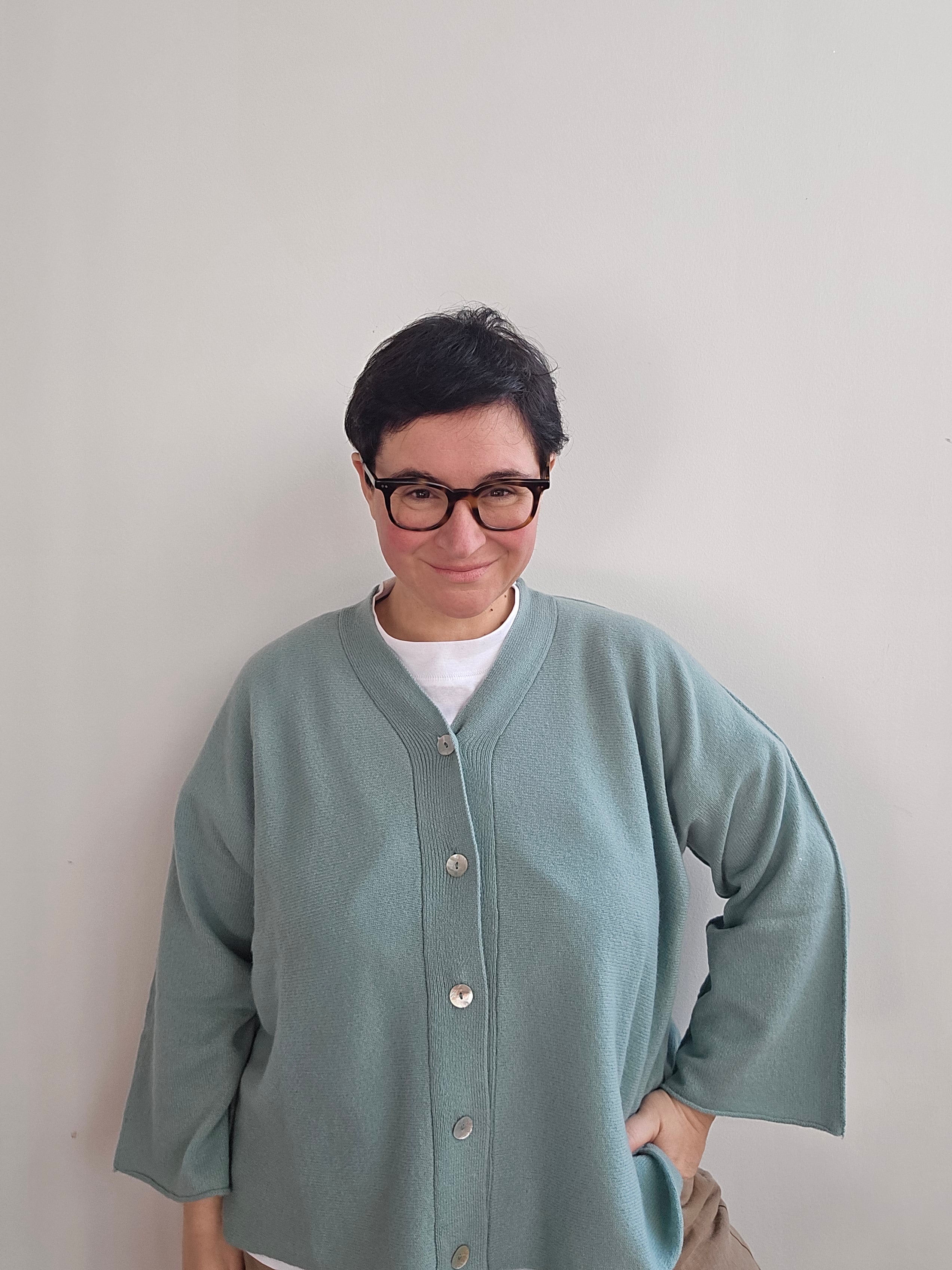 Be You - Cardigan " Benedicta" acqua marina