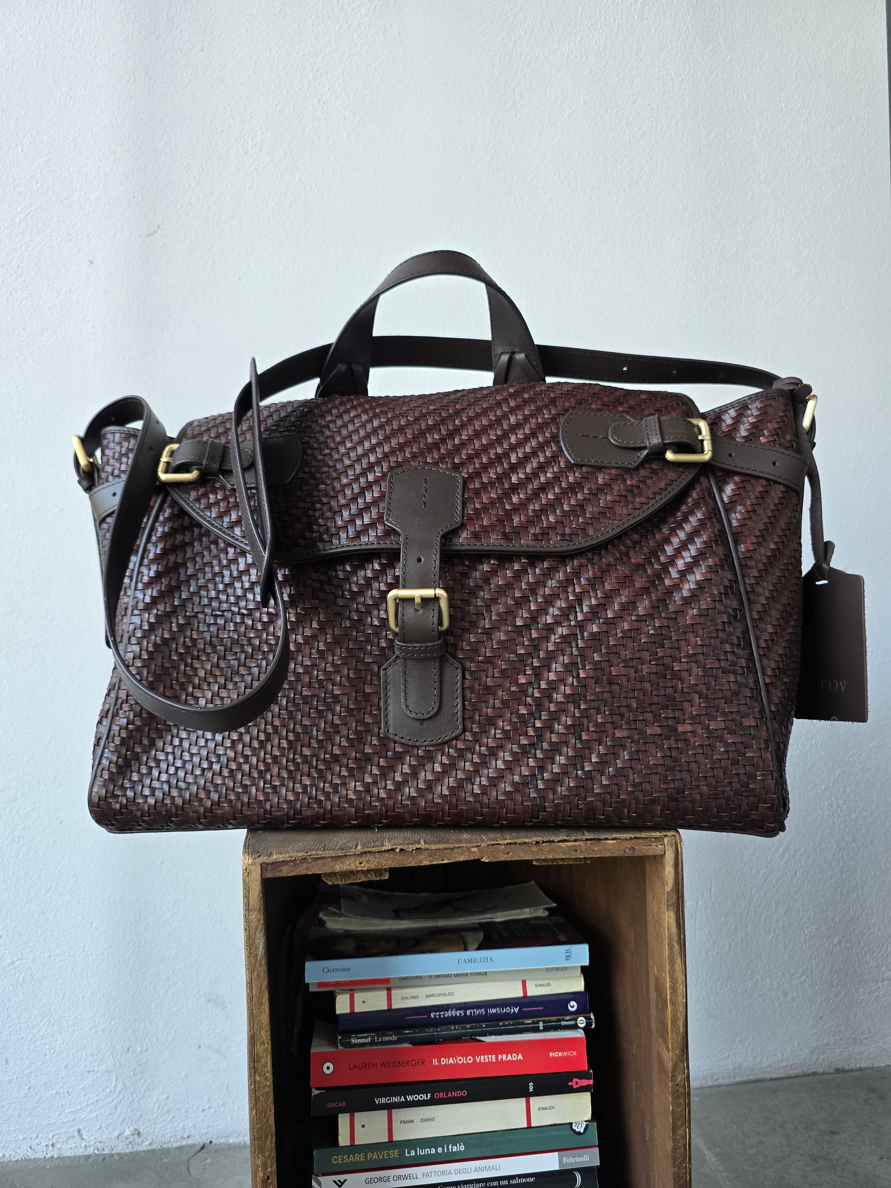 Ibeliv - Borsa in pelle "Alpha Medium" choco