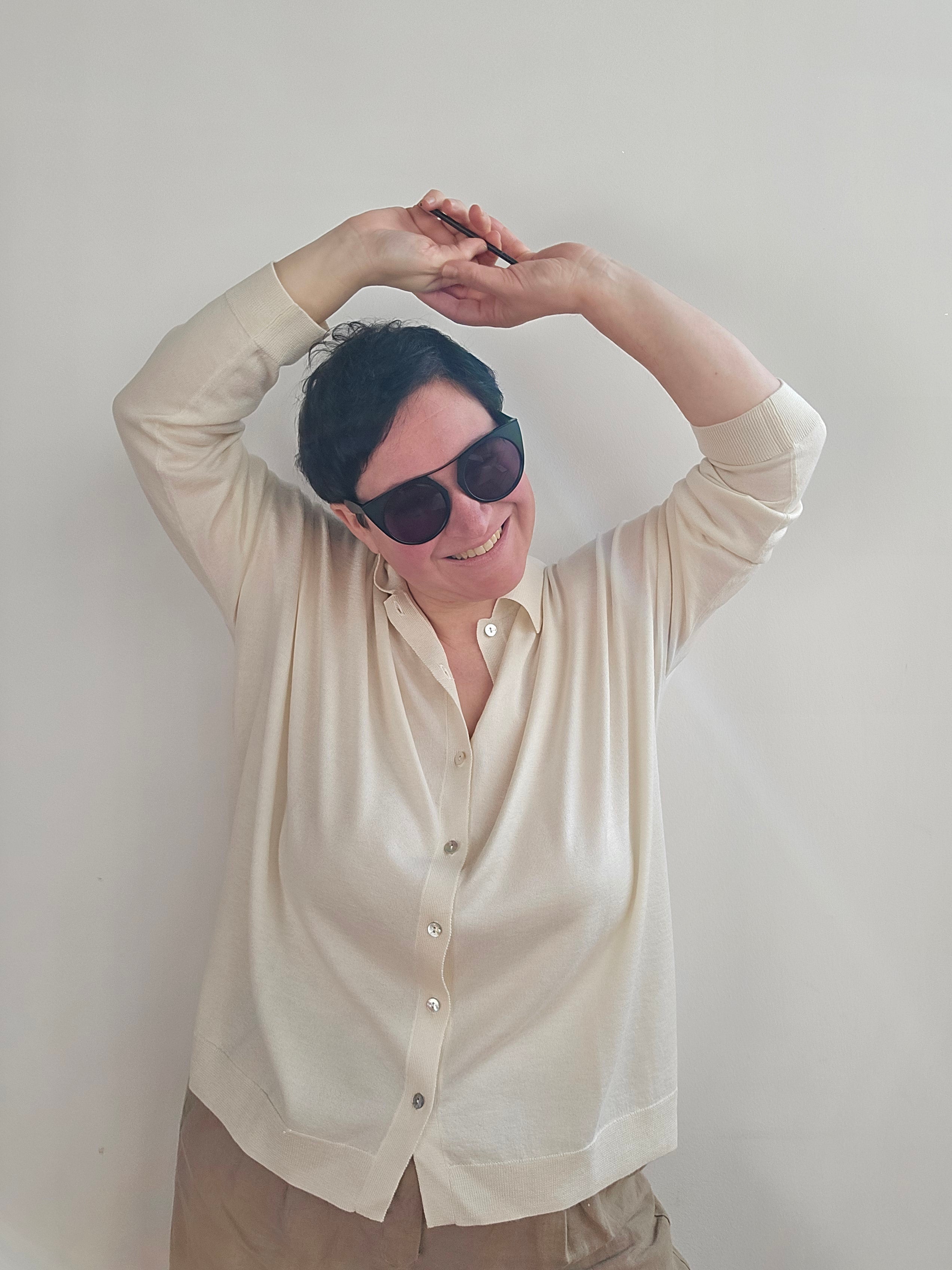 Be You - Cardigan polo avorio