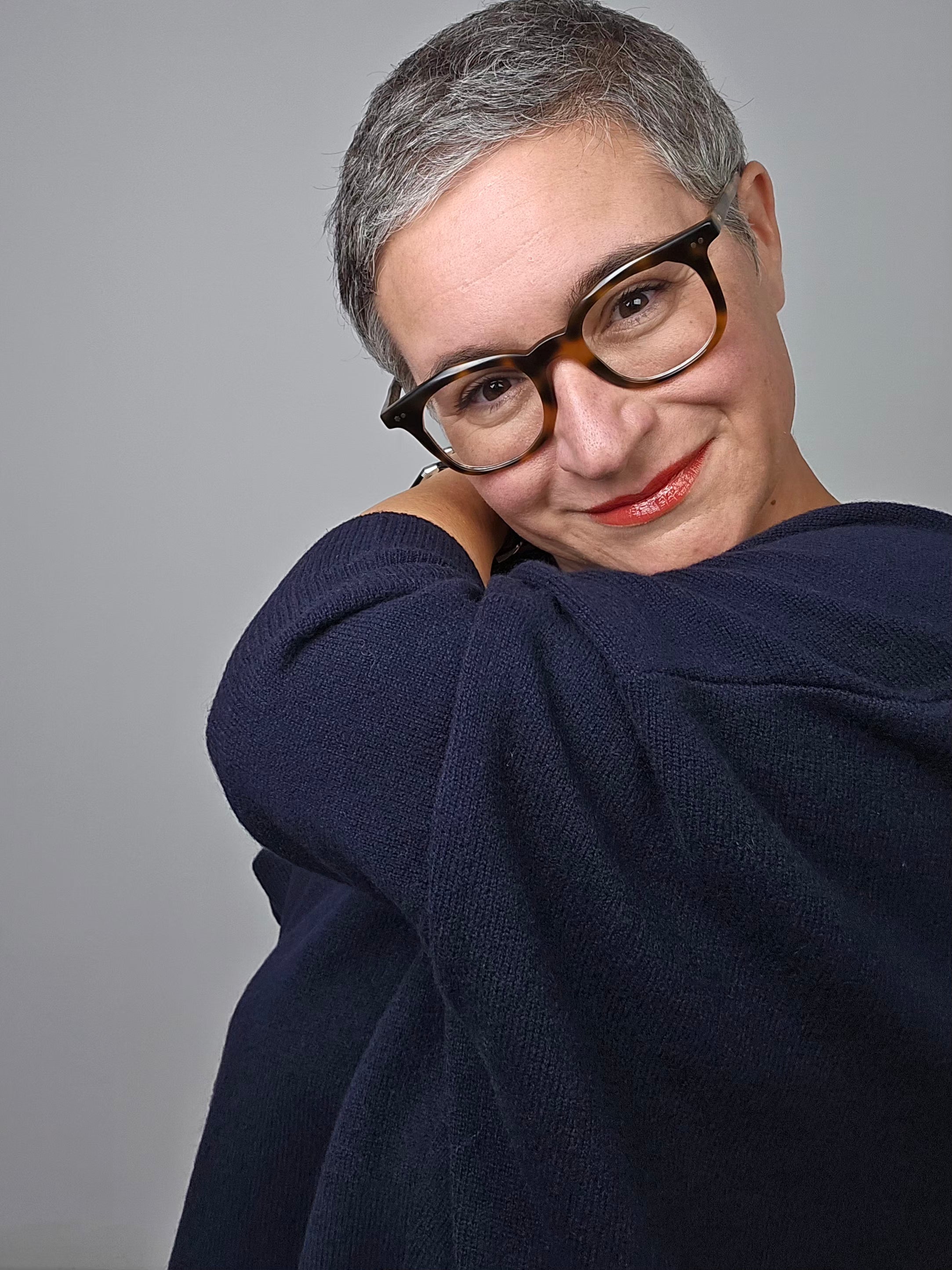 Be You - Maglia scollo a V cashmere navy
