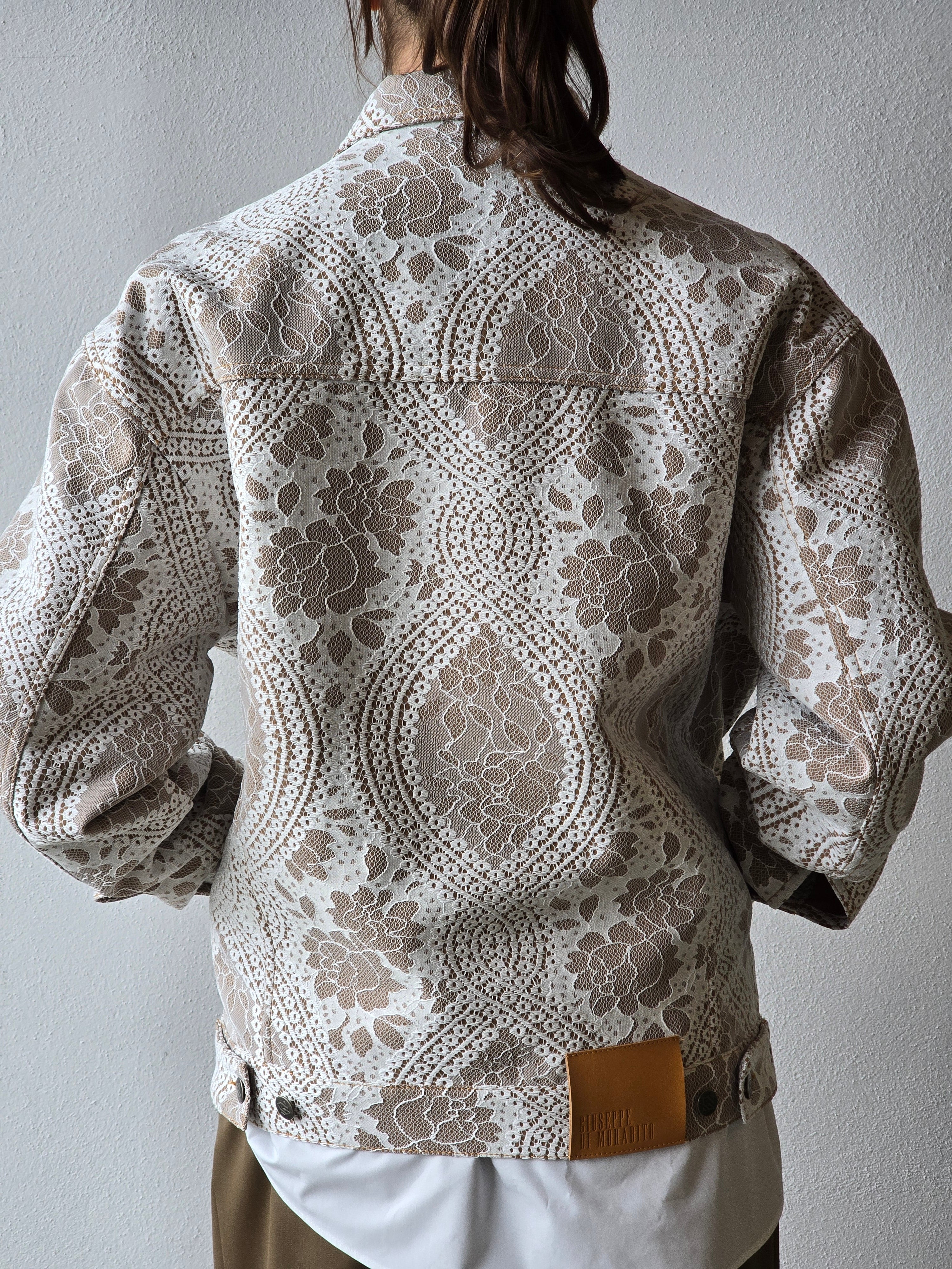 Giuseppe di Morabito - Giacca denim effetto pizzo