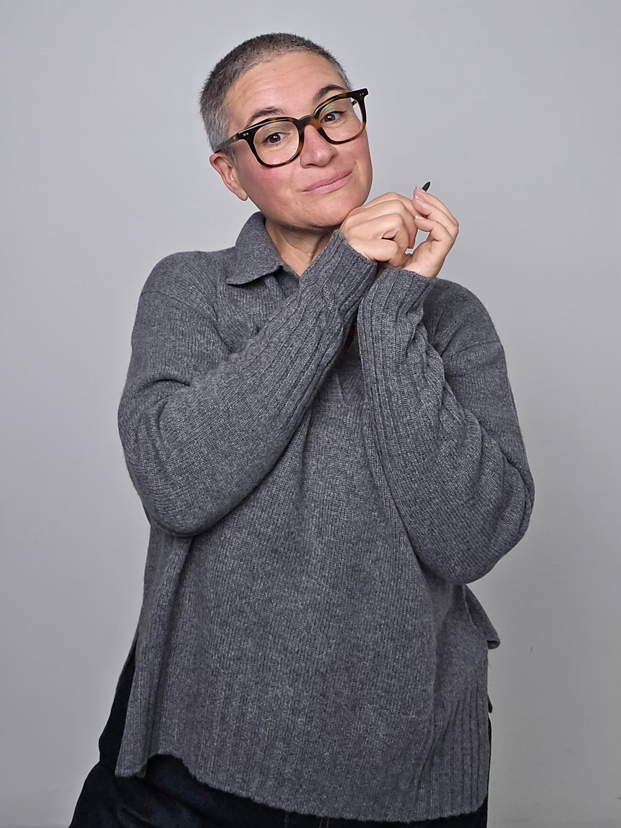 Be You - Polo cashmere dark grey