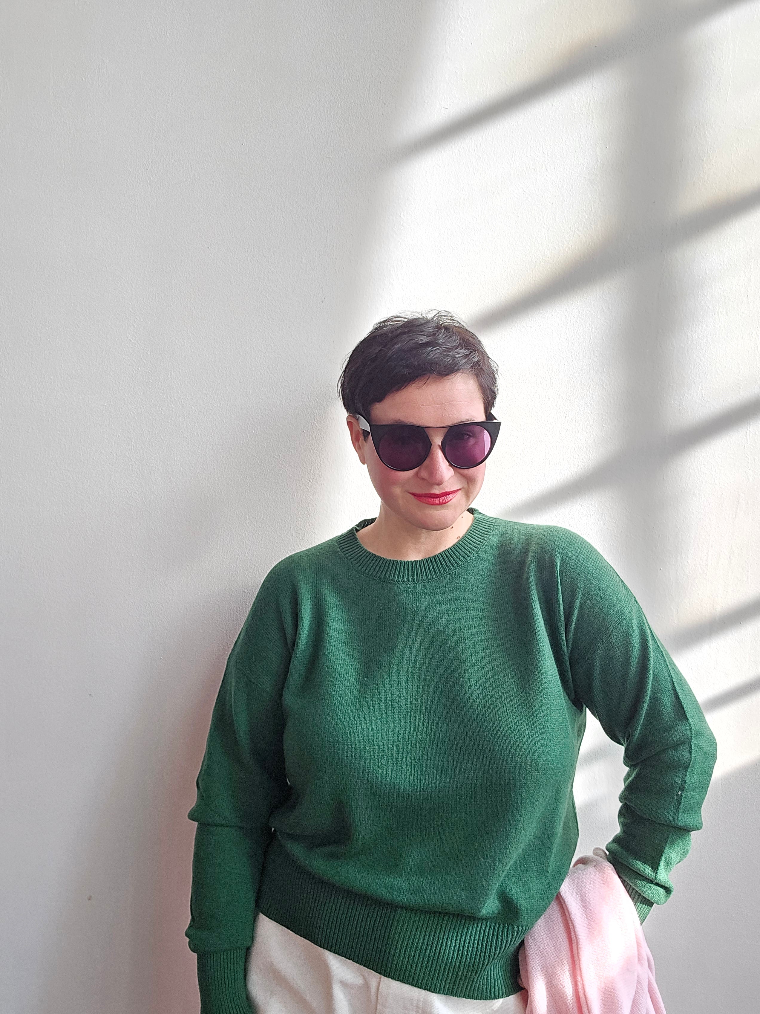 Be You - Girocollo cashmere tropical green