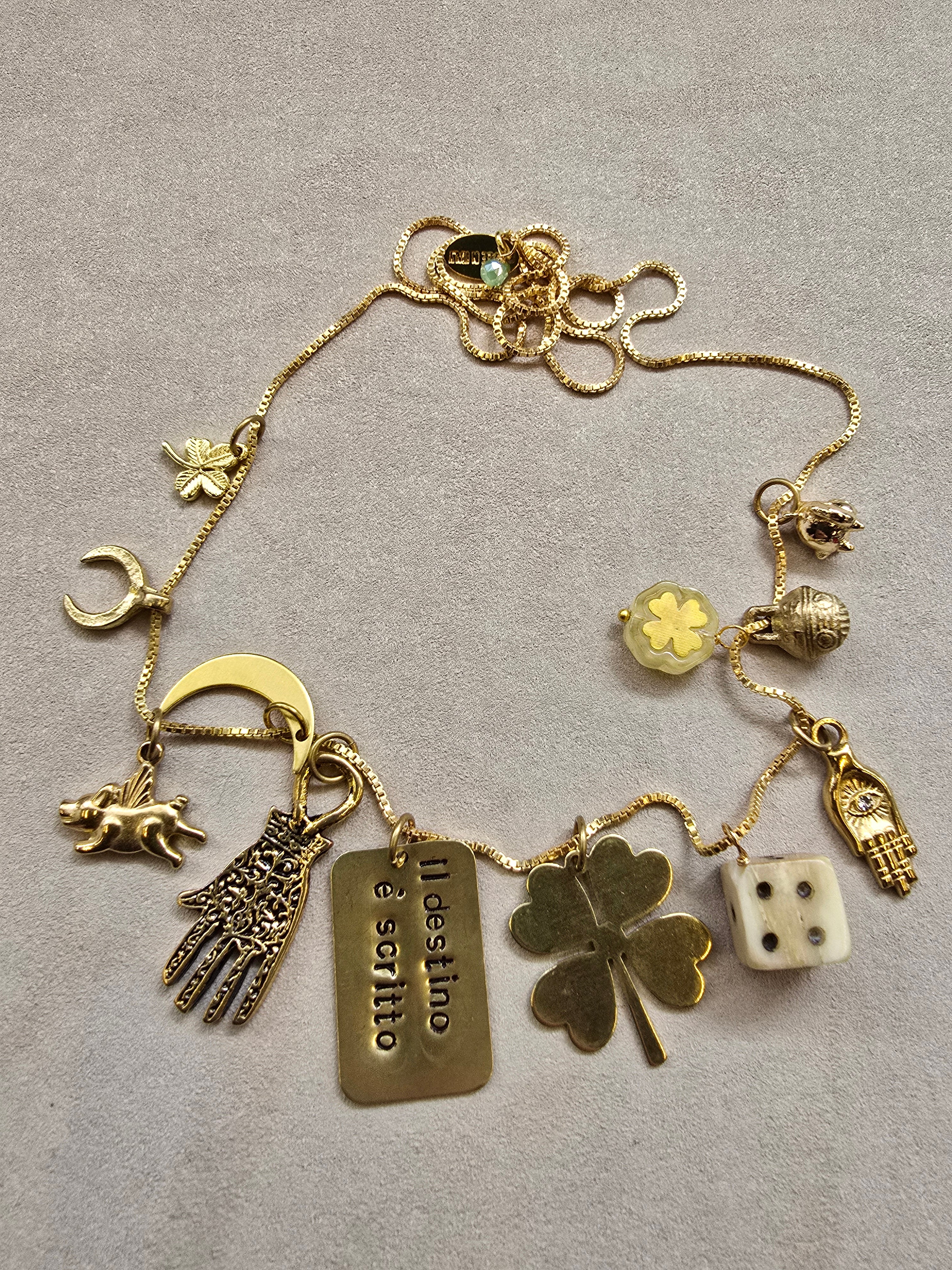 Collana multicharms portafortuna