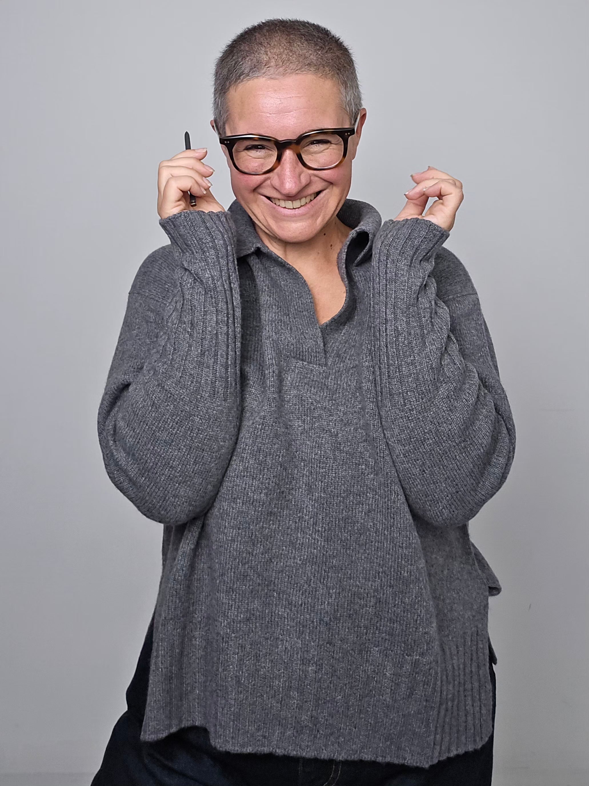 Be You - Polo cashmere dark grey
