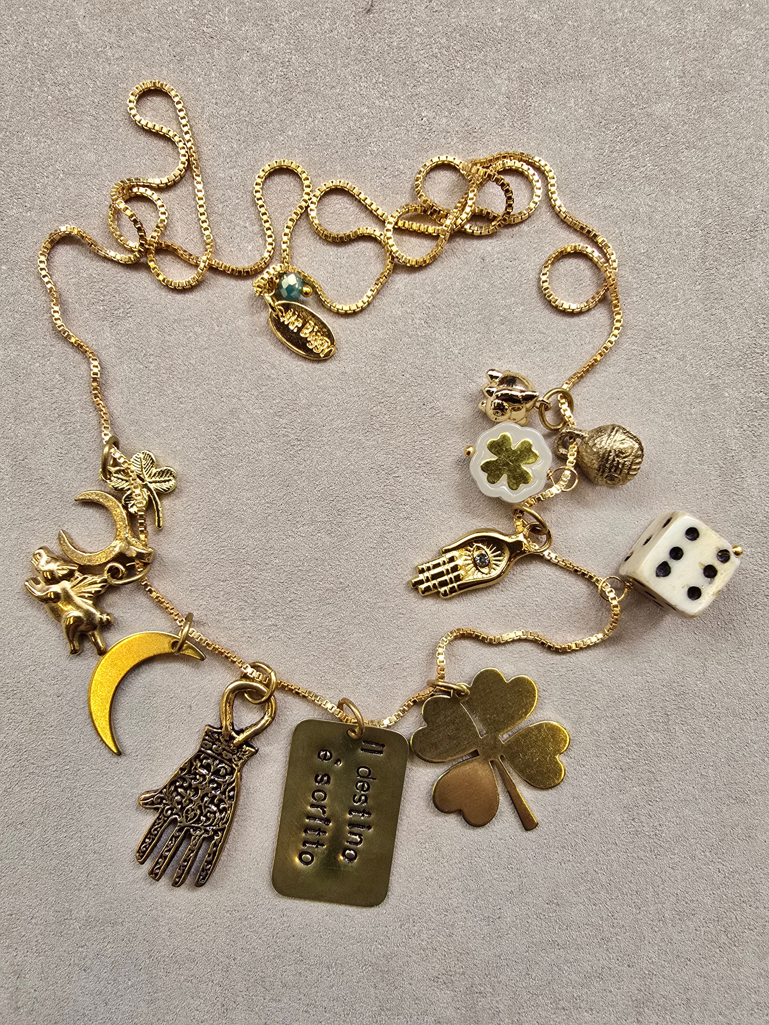 Collana multicharms portafortuna