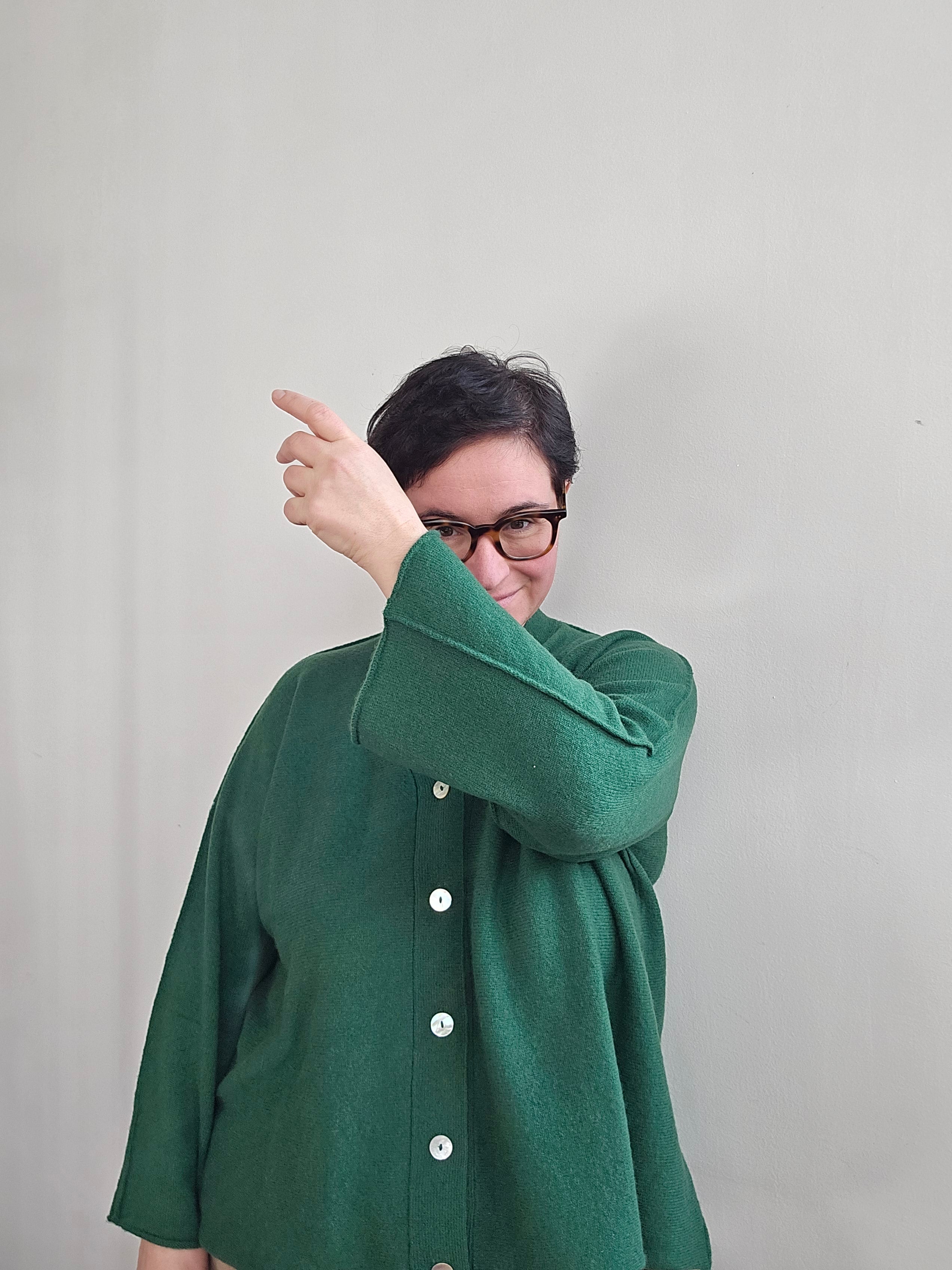 Be You - Cardigan "Benedicta" tropical green