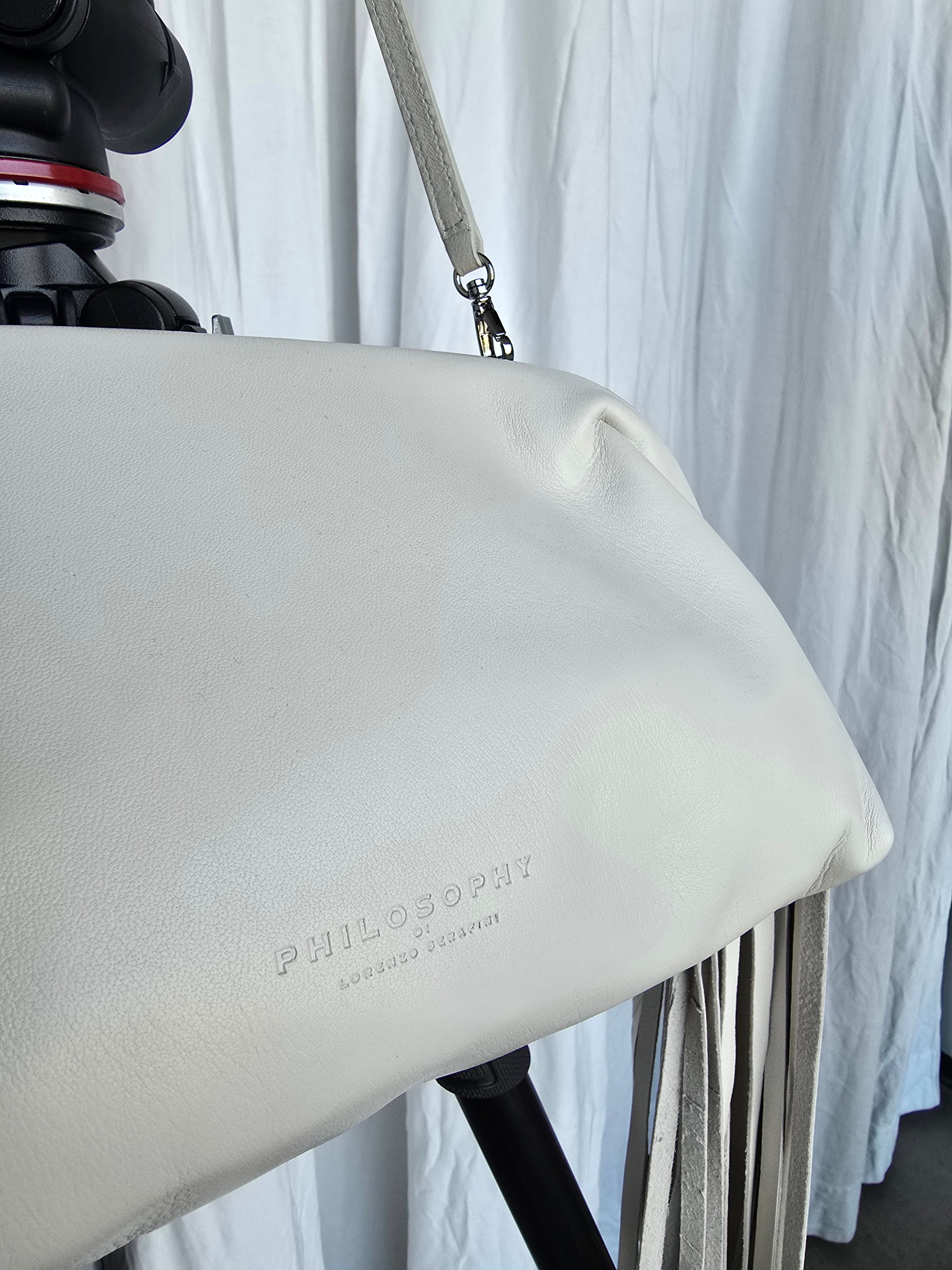 Philosophy di Lorenzo Serafini - Borsa nappa con frange, beige