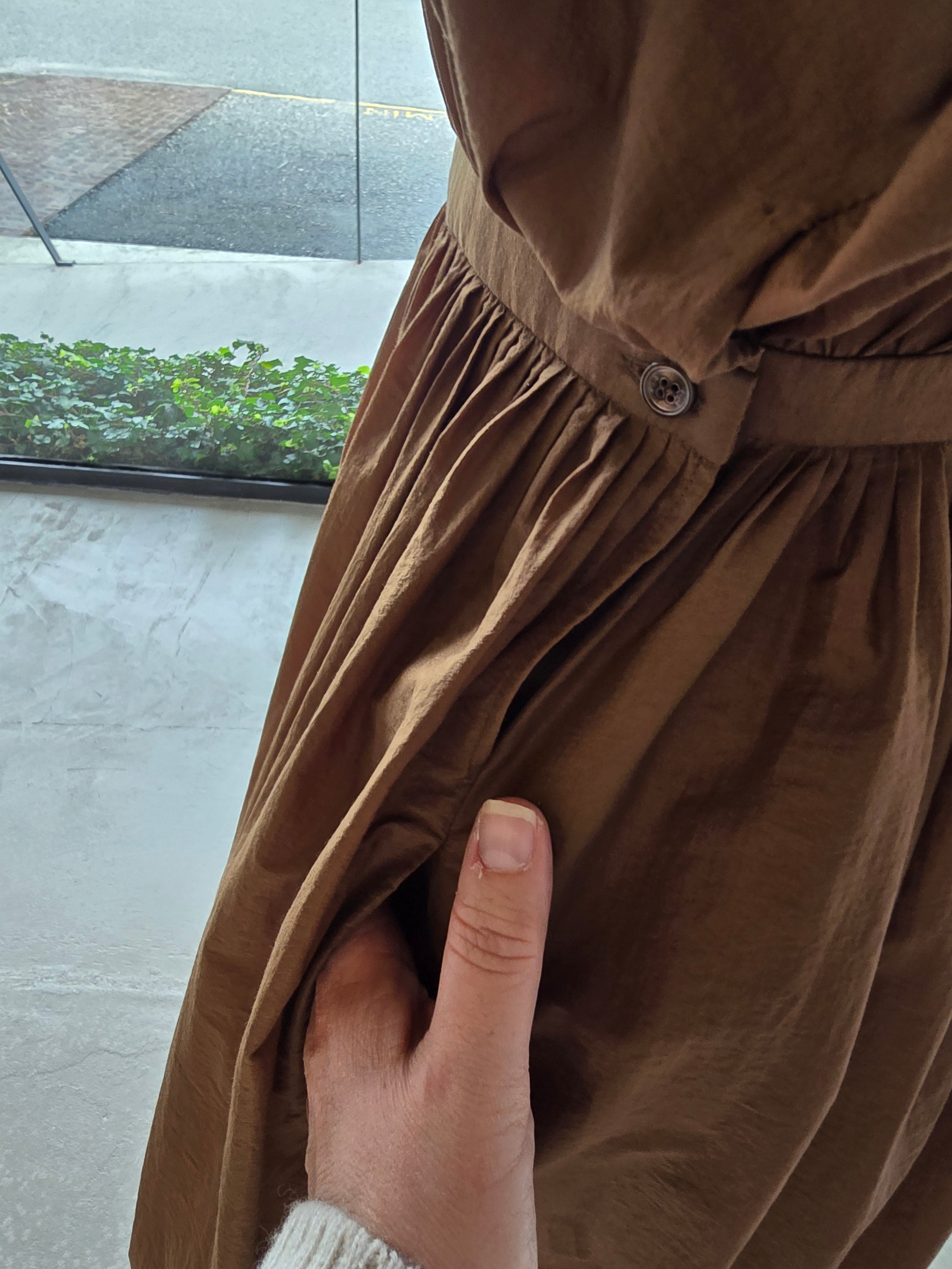 Philosophy di Lorenzo Serafini - Abito marrone nylon