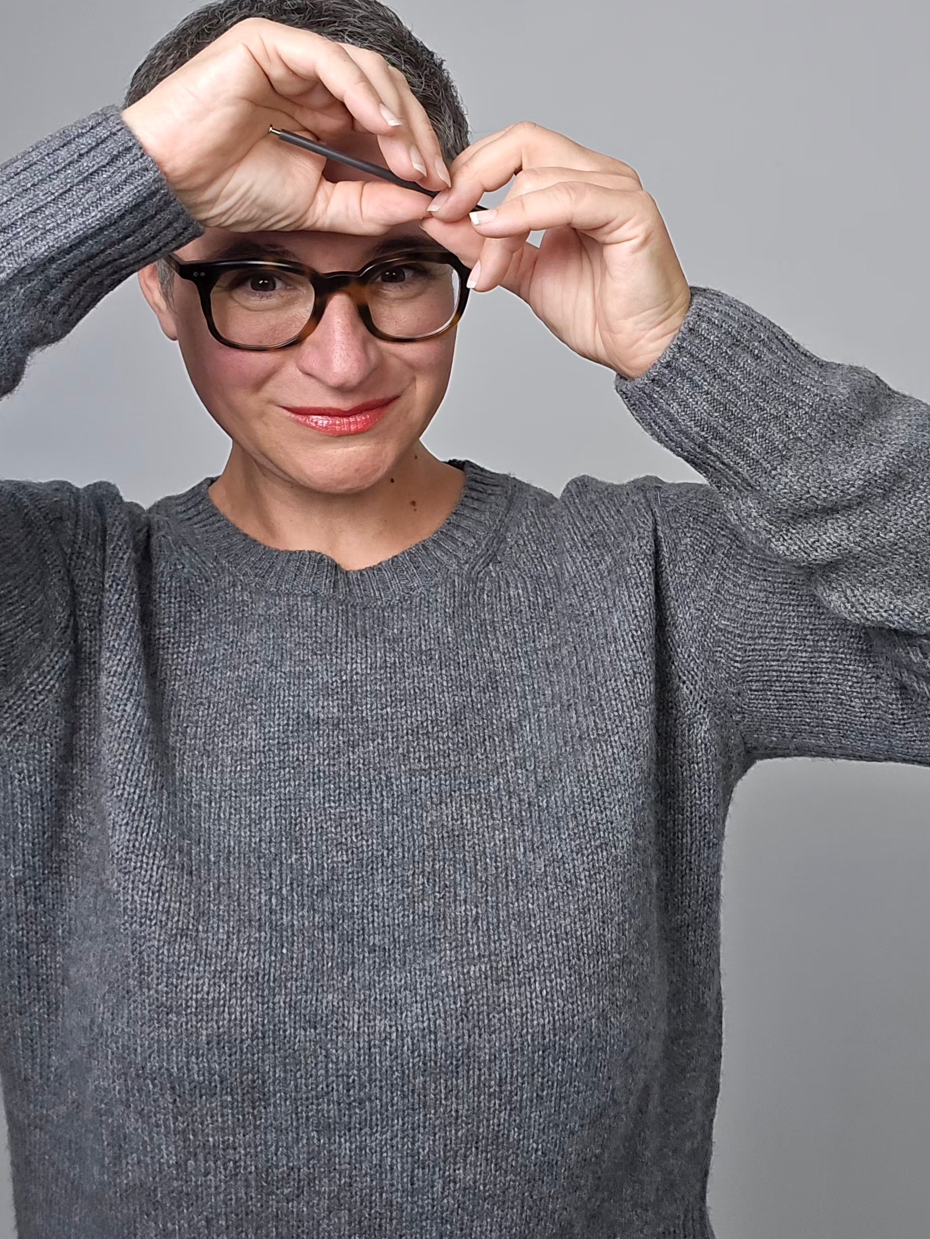 Be You - Maglia girocollo cashmere dark grey