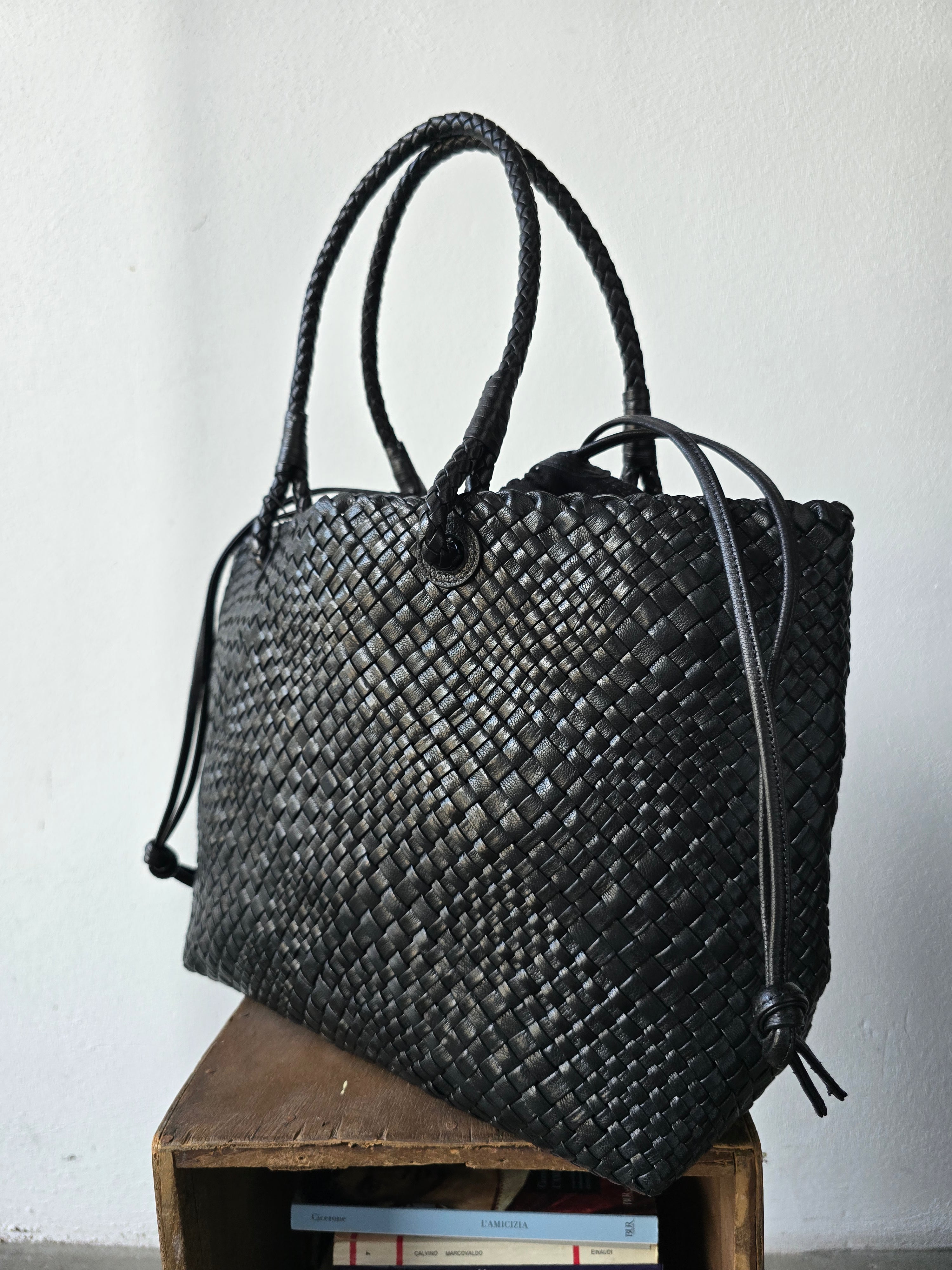Ibeliv - Borsa in pelle " Bazika" black