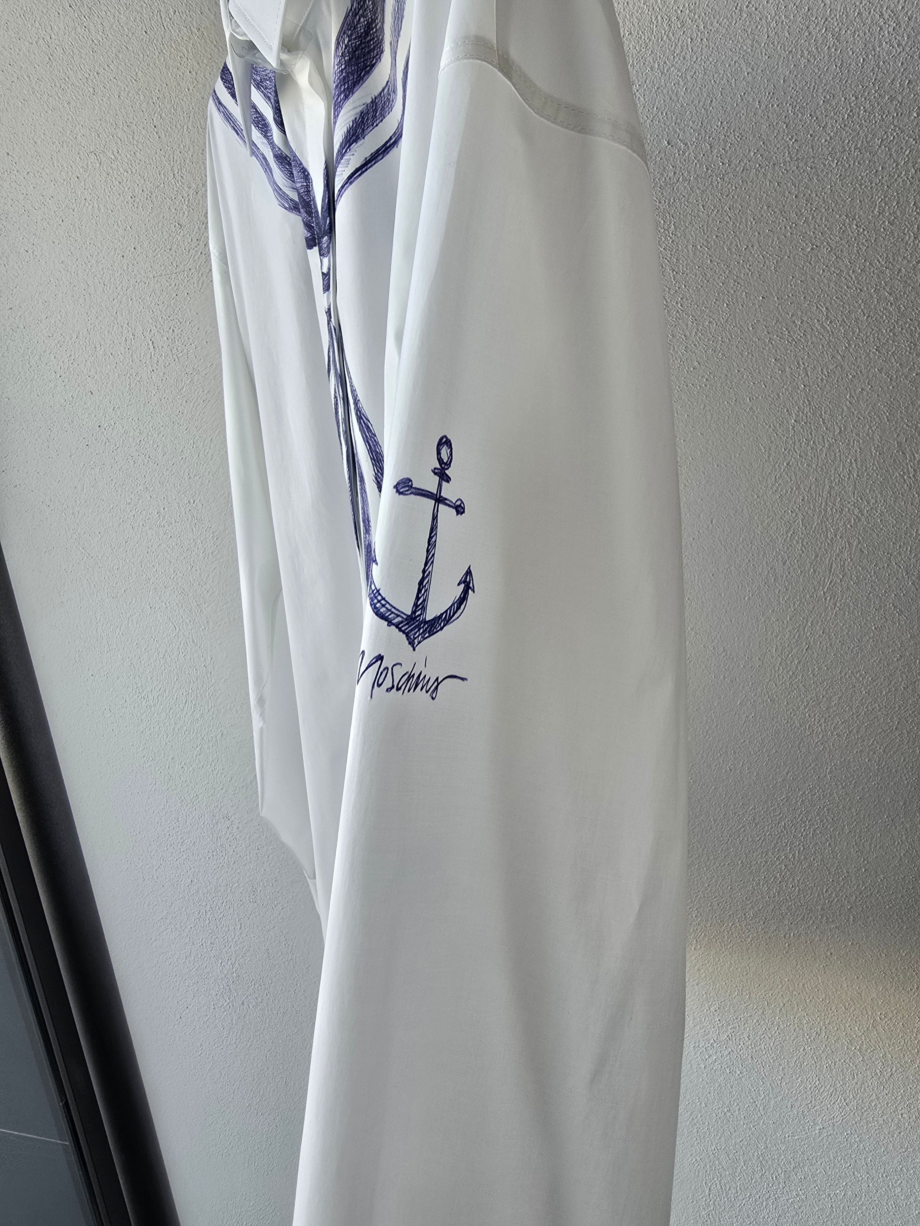 Moschino - Camicia trompe l'oeil marinière