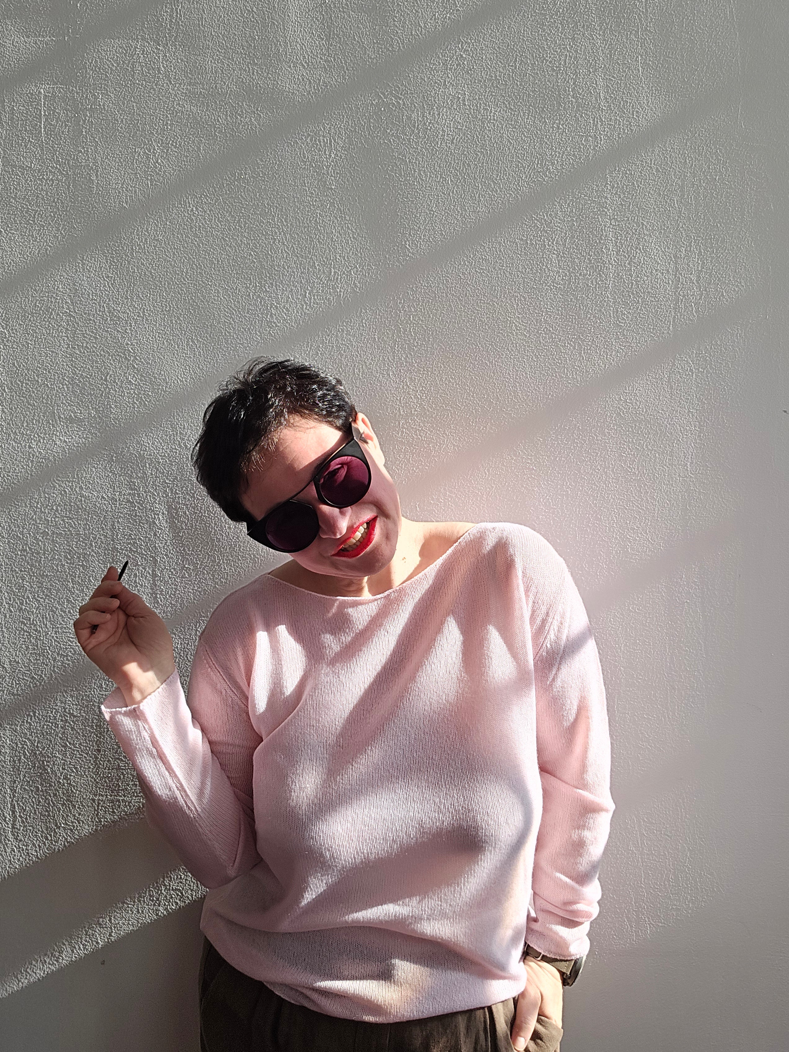 Be You - Maglia scollo ballerina glossy rose