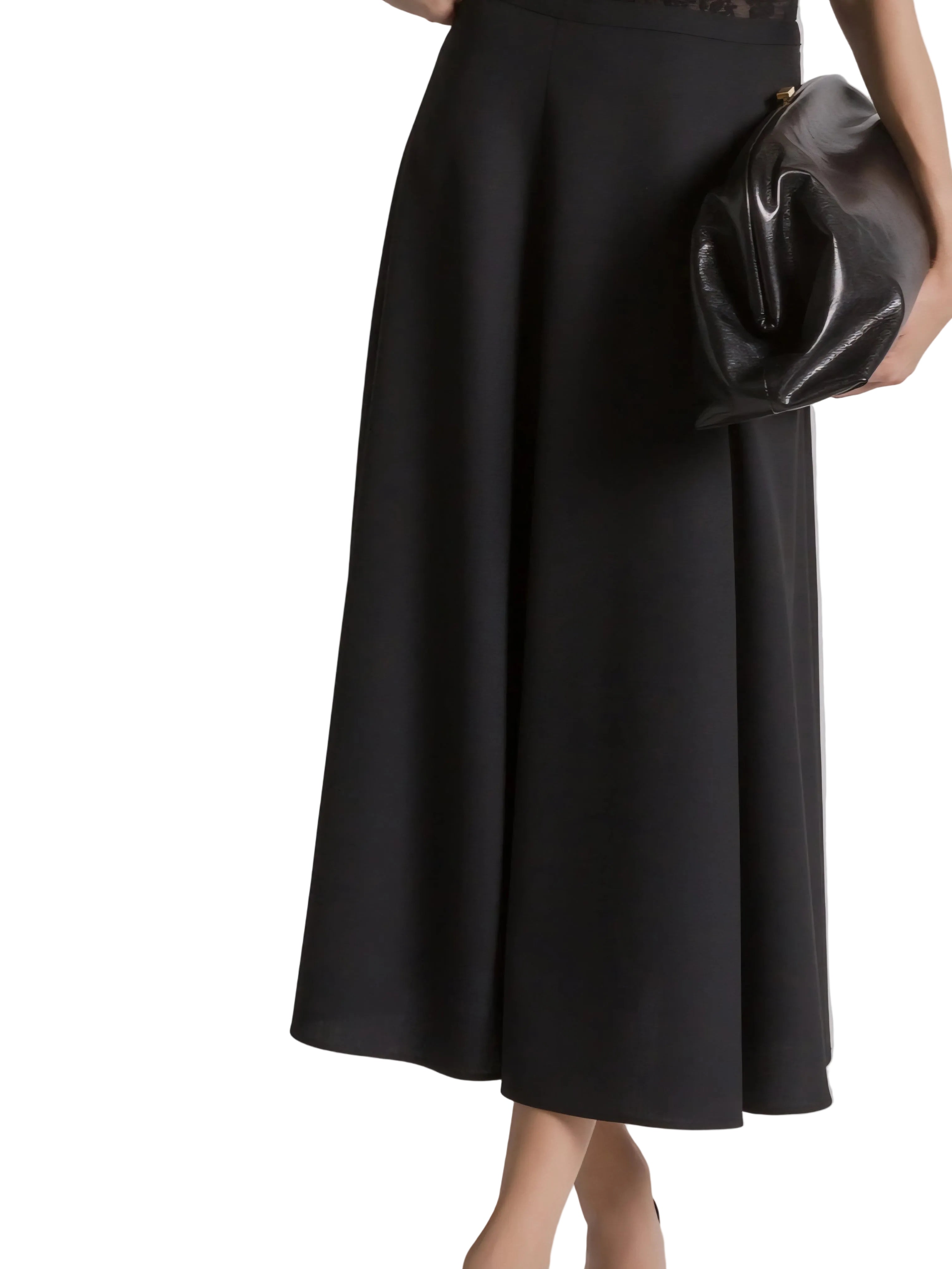 Alberta Ferretti - Gonna tropical wool blu