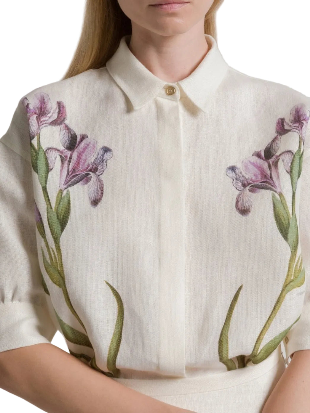 Alberta Ferretti - Camicia in lino fiori