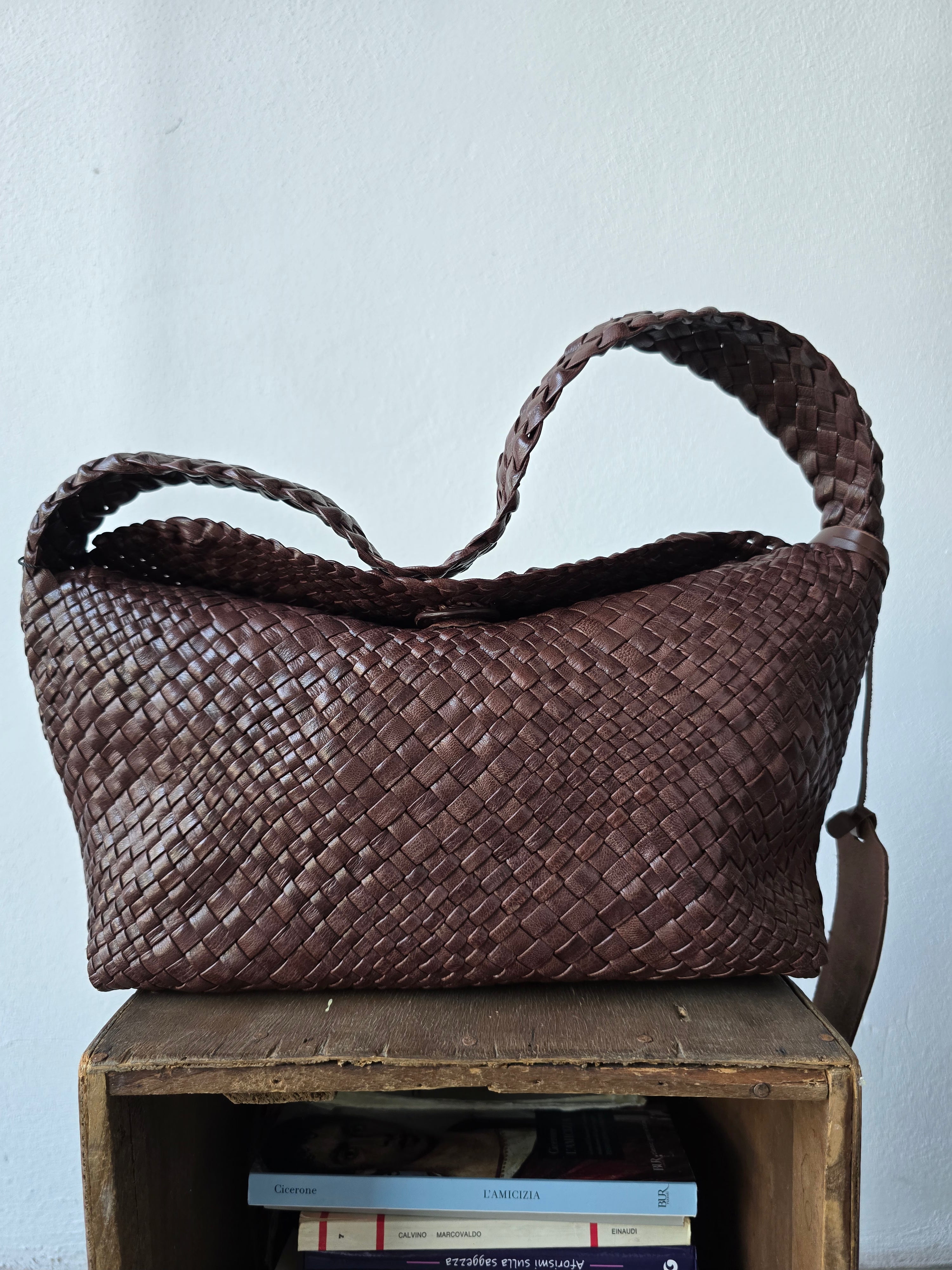 Ibeliv - Borsa in pelle "Aura" choco