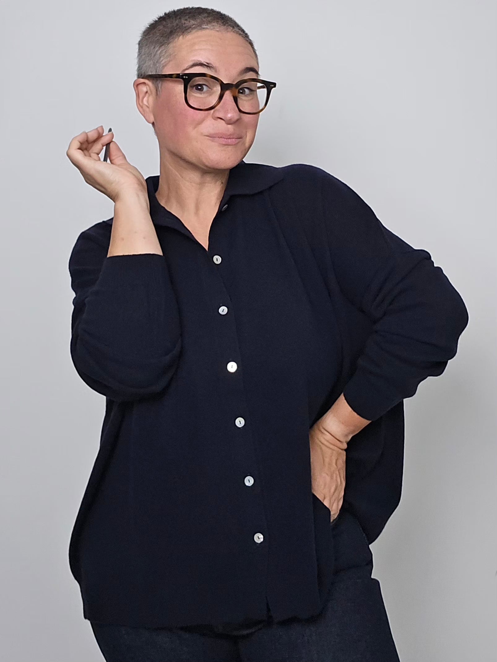 Be You - Cardigan cashmere navy