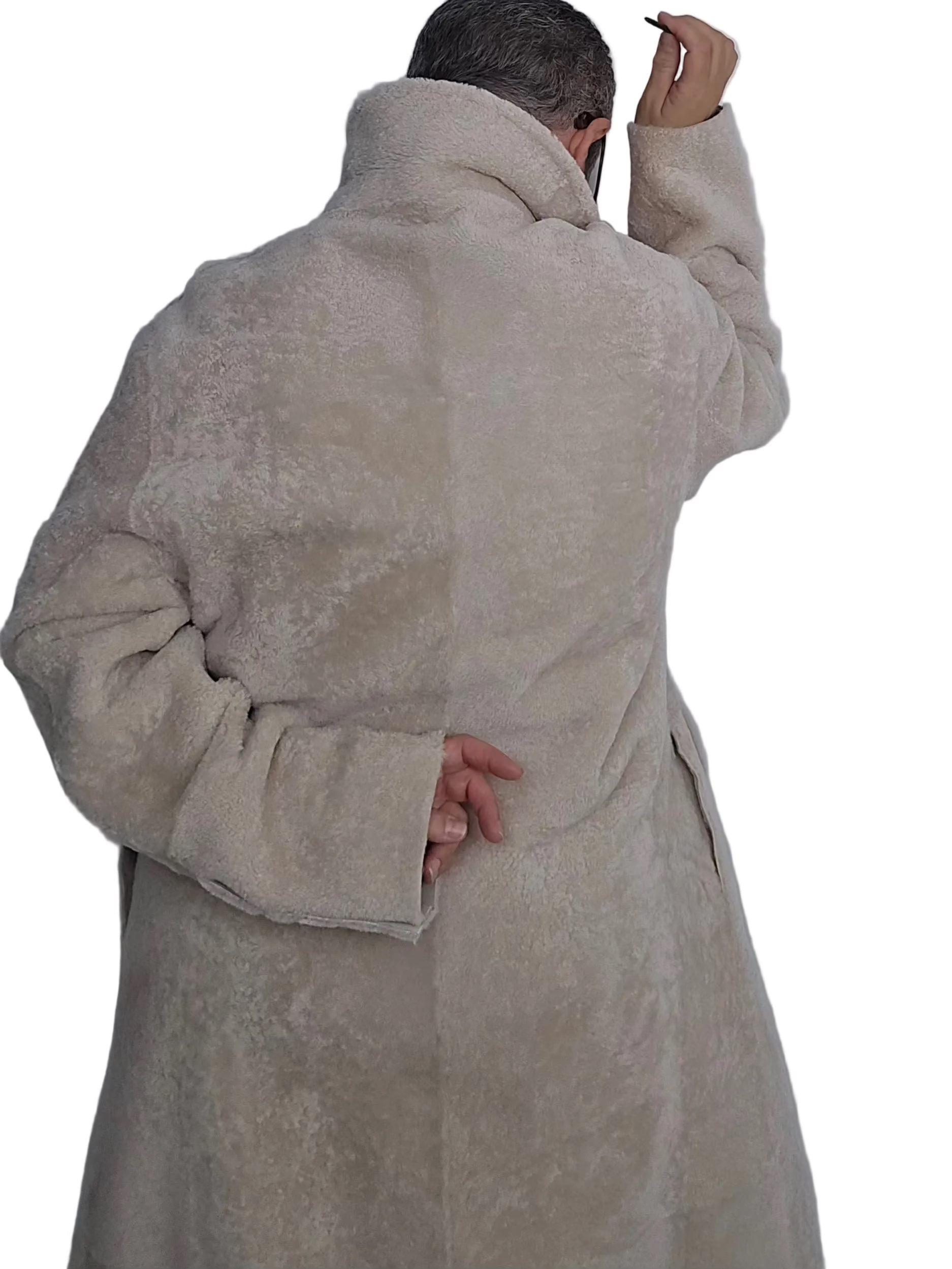 Blancha - Cappotto light astrakhan burro