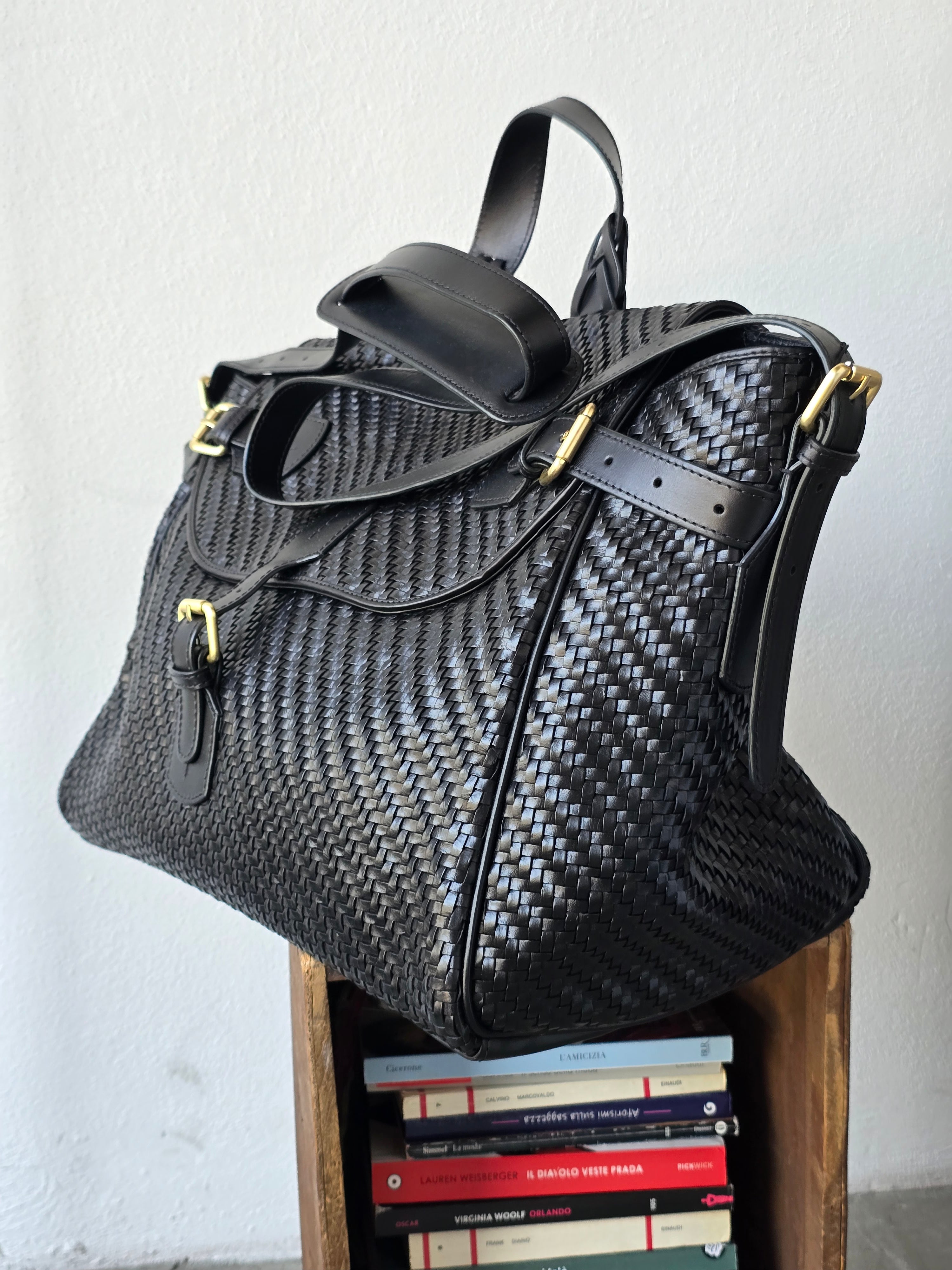 Ibeliv - Borsa in pelle "Alpha Medium" black