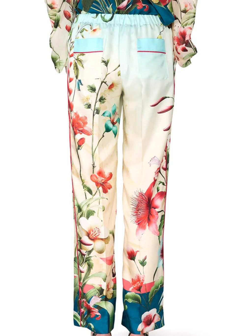F.R.S. - Pantalone wildflowers blu