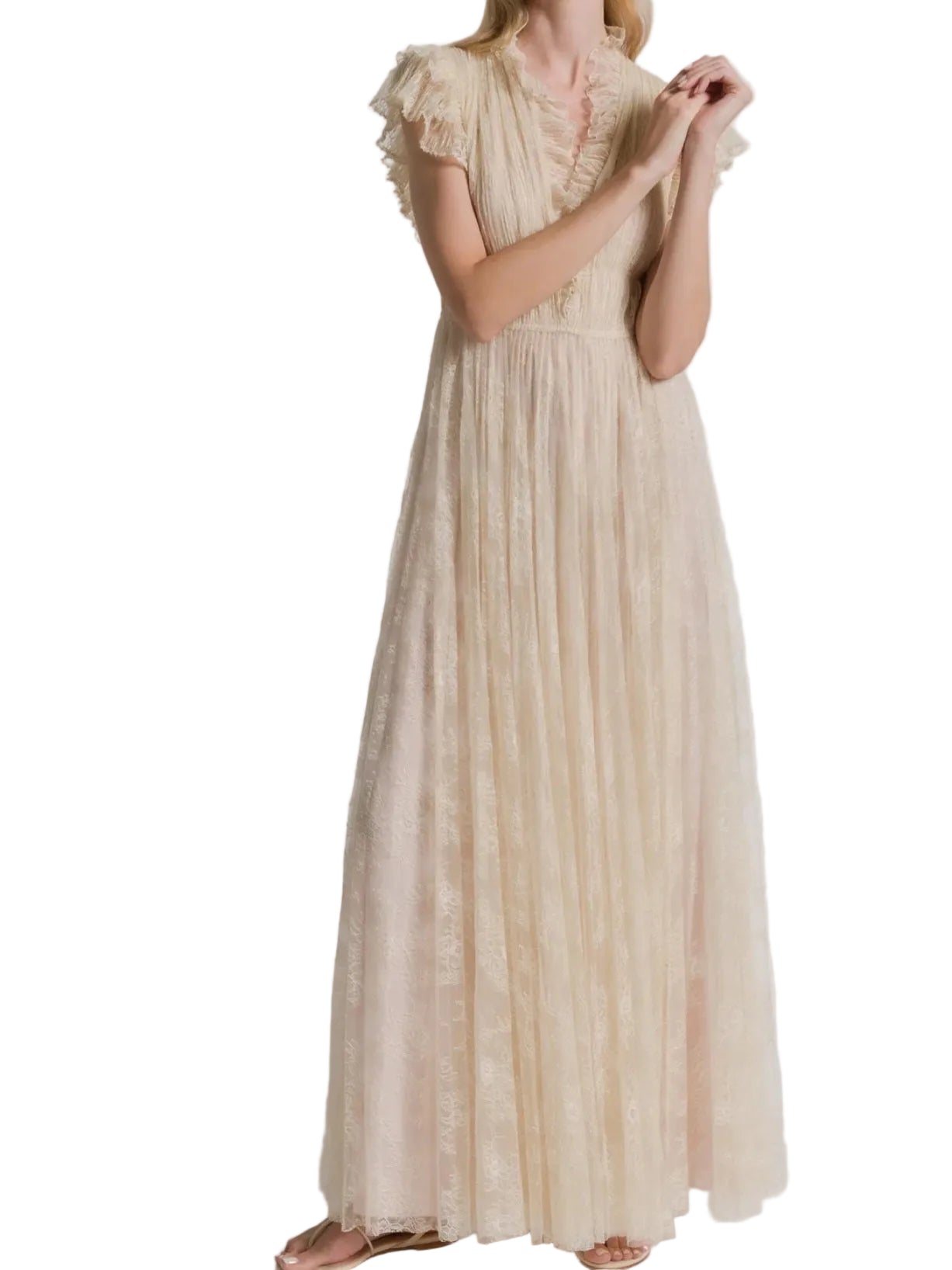 Alberta Ferretti - Abito pizzo avorio