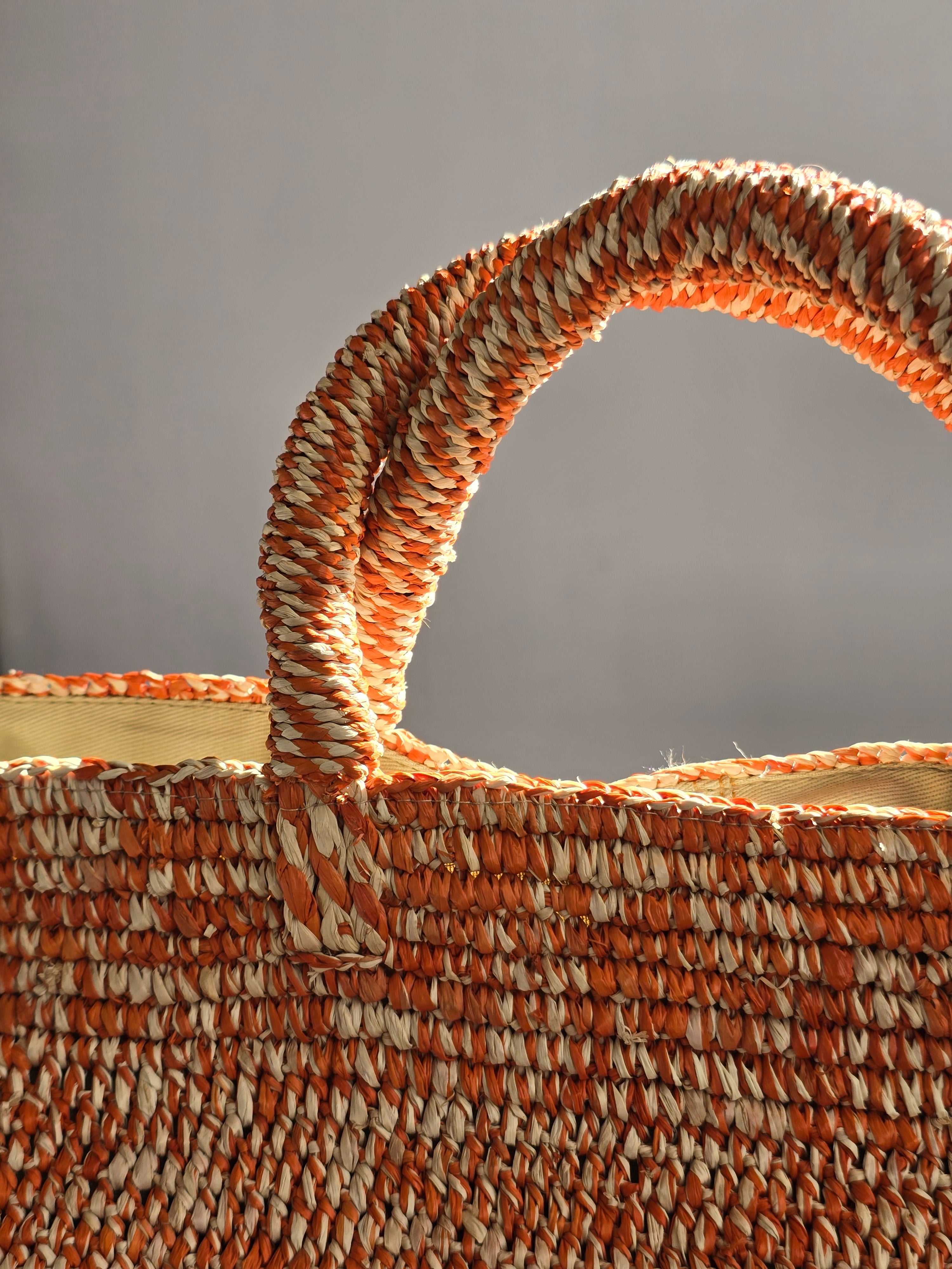 Ibeliv - Borsa in rafia grande "Vanilla" Brick
