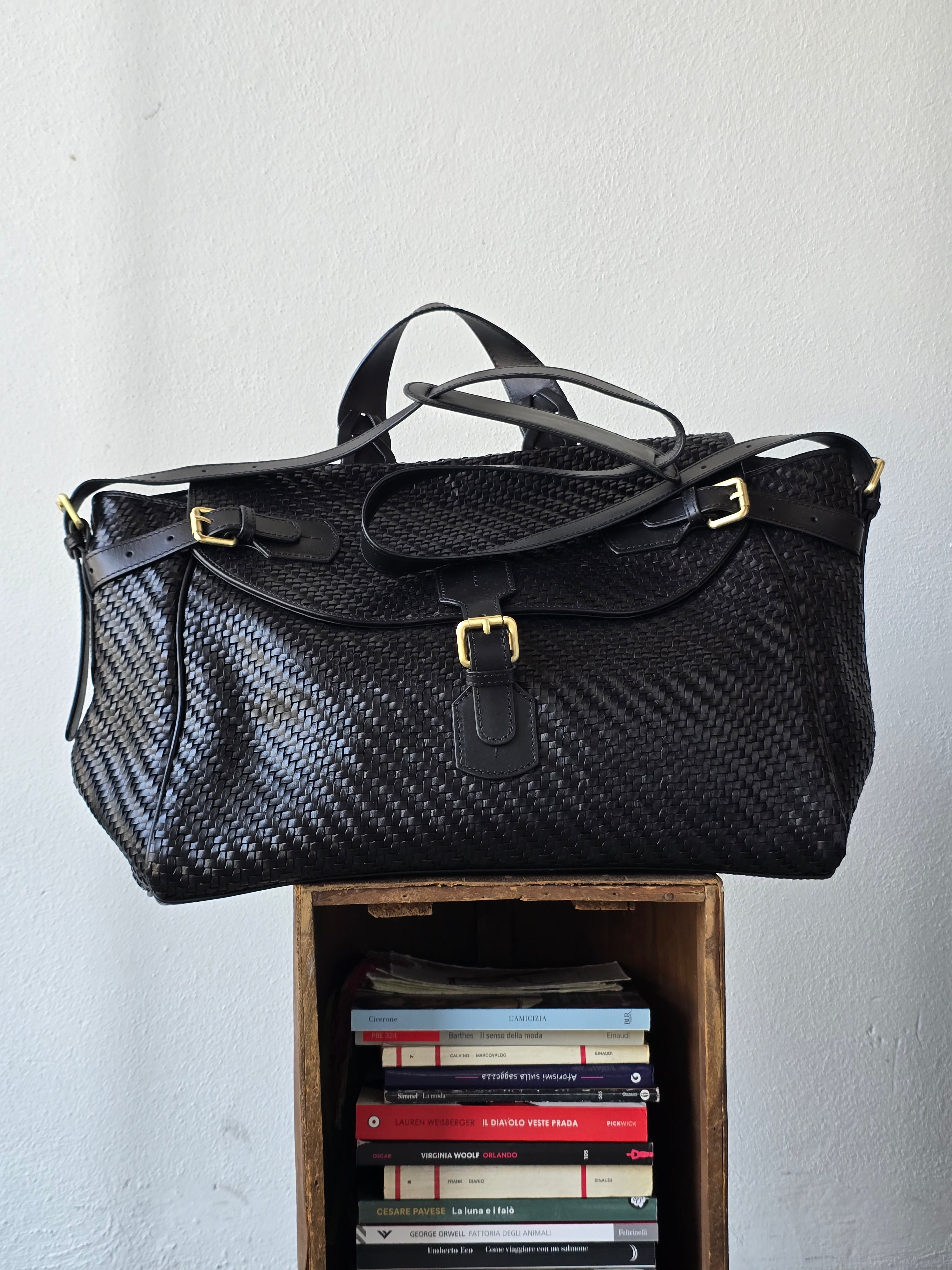 Ibeliv - Borsa in pelle "Alpha Medium" black