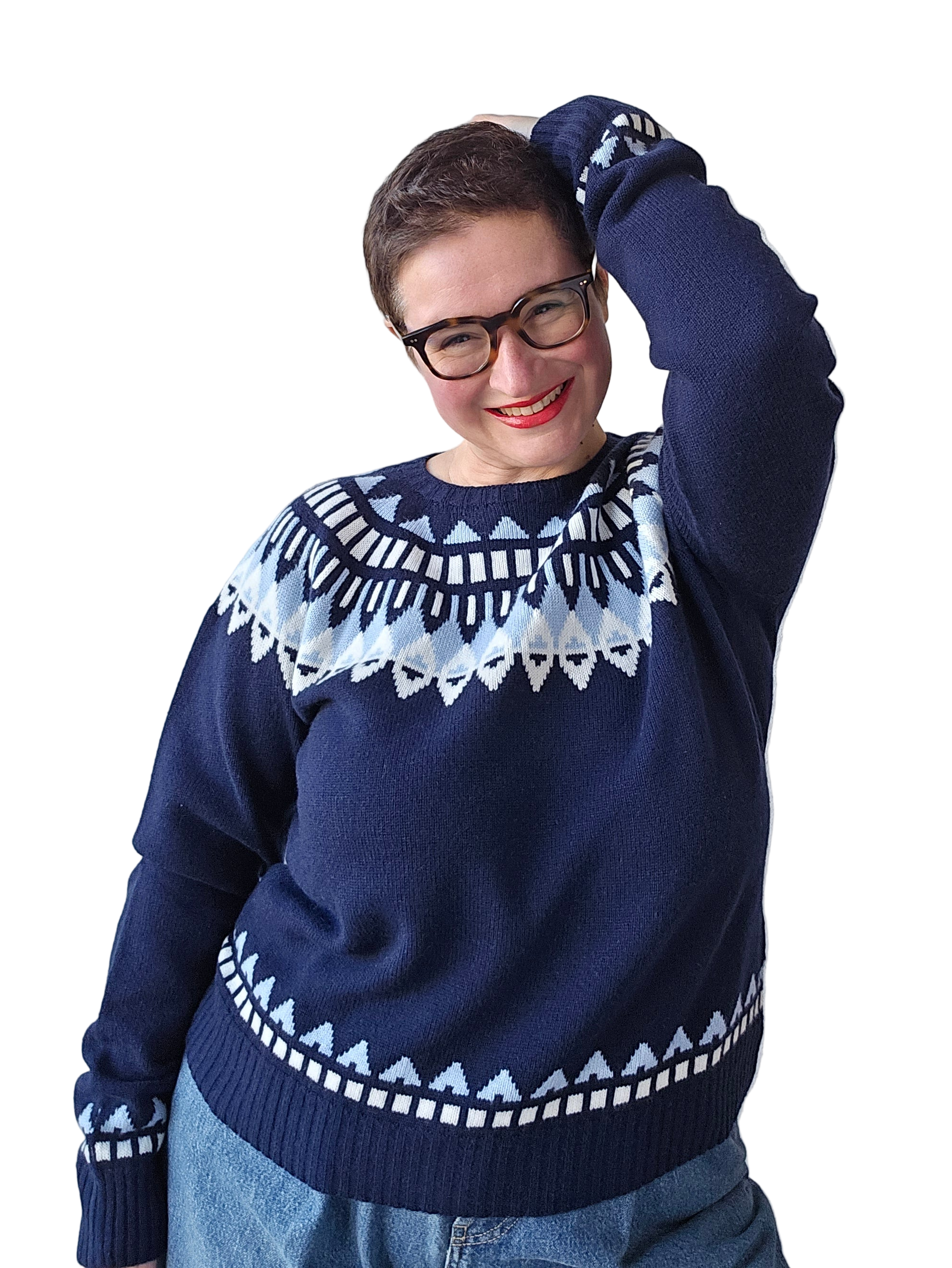 Canessa - Girocollo apres sky lana e cashmere blu