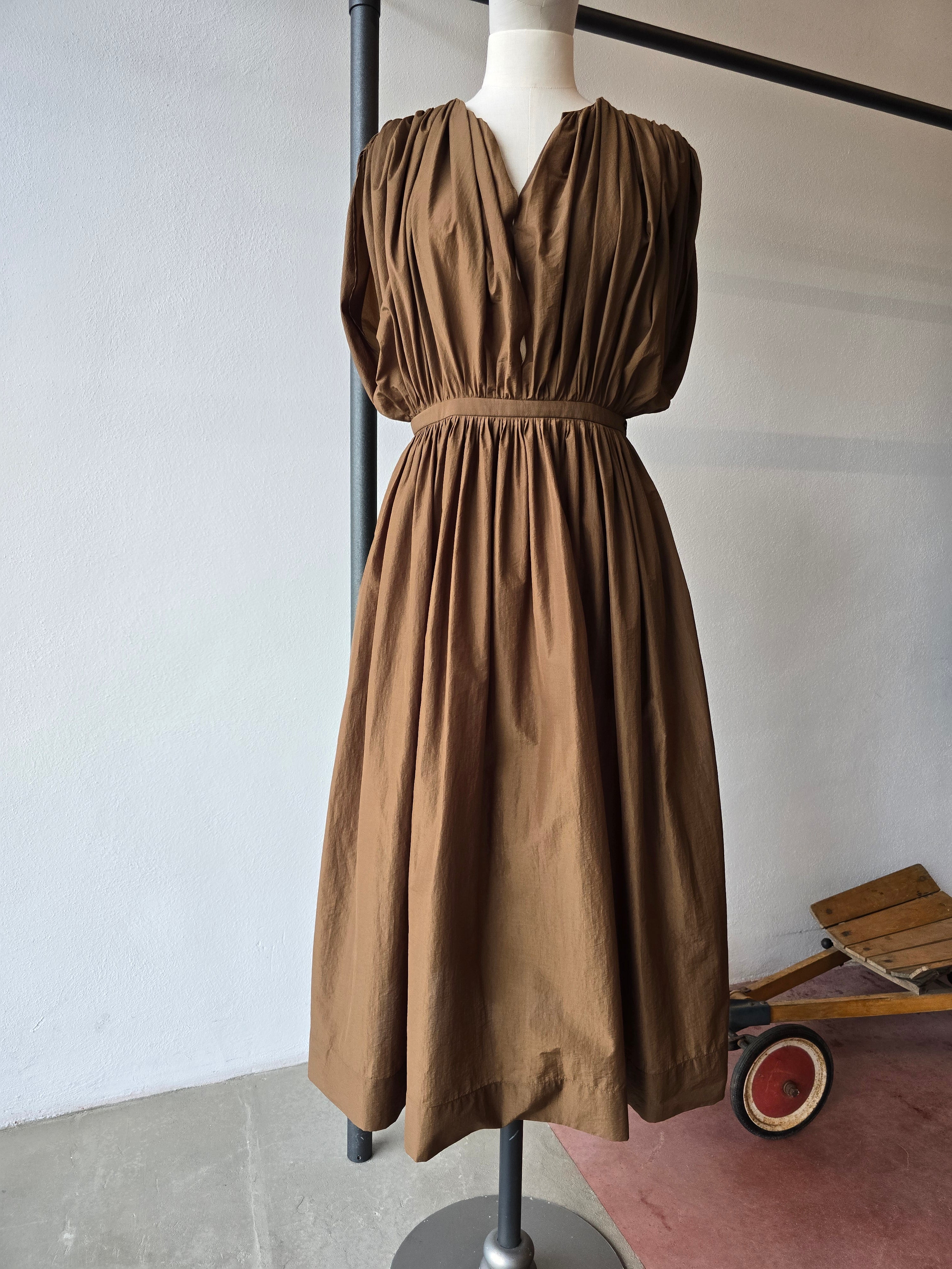 Philosophy di Lorenzo Serafini - Abito marrone nylon