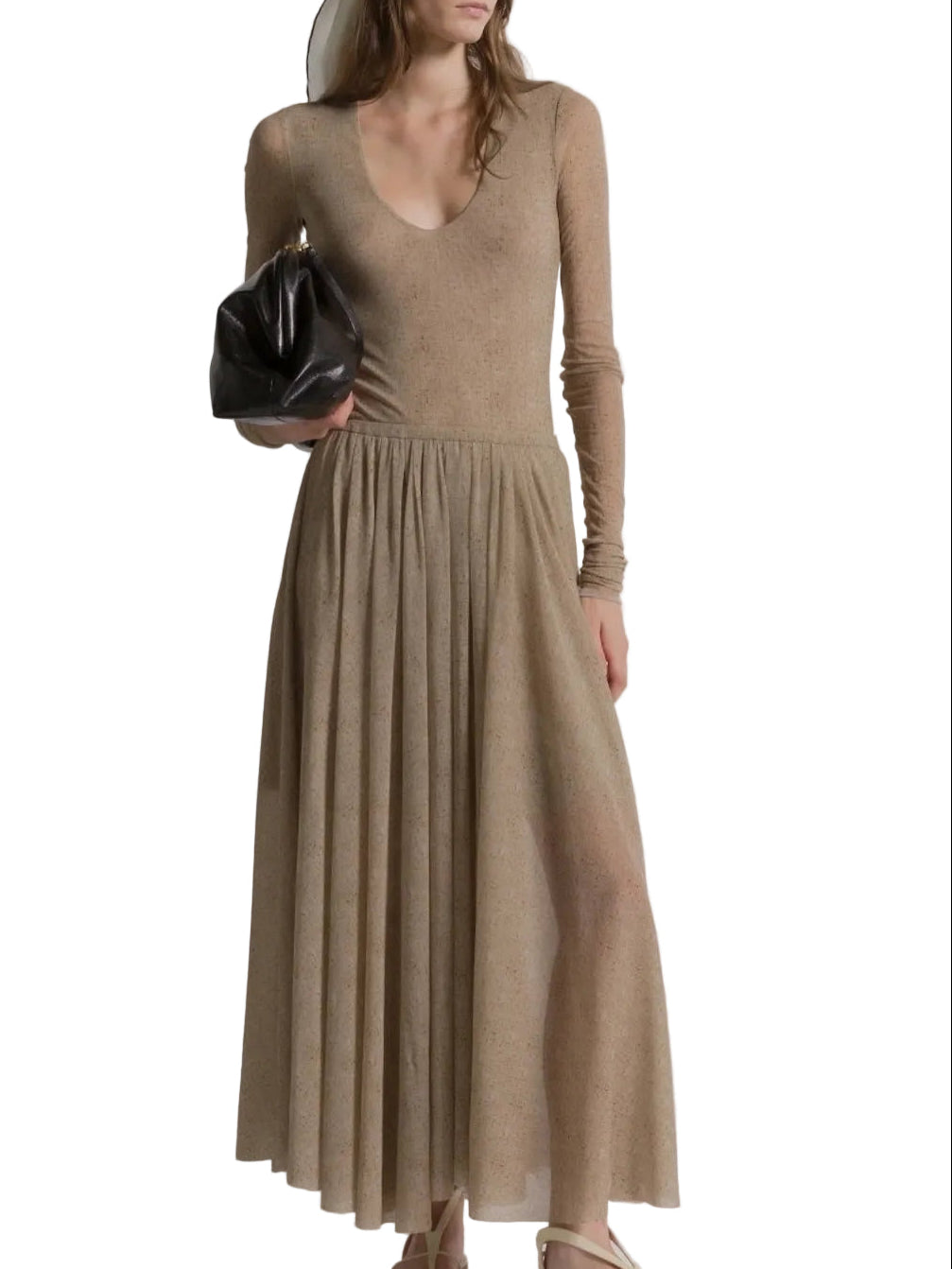 Alberta Ferretti - Gonna in tulle beige