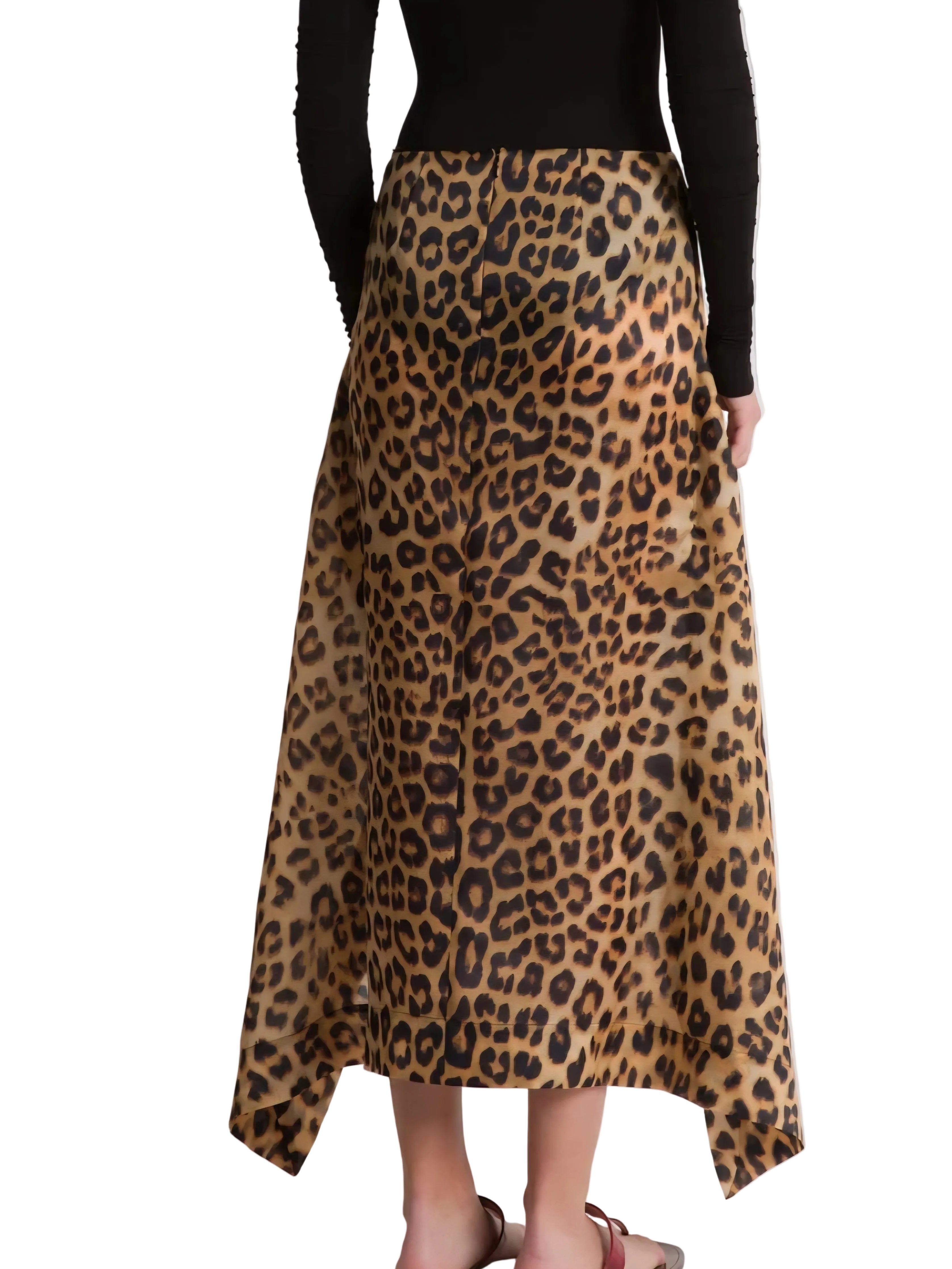 Alberta Ferretti - Gonna organza leopardata