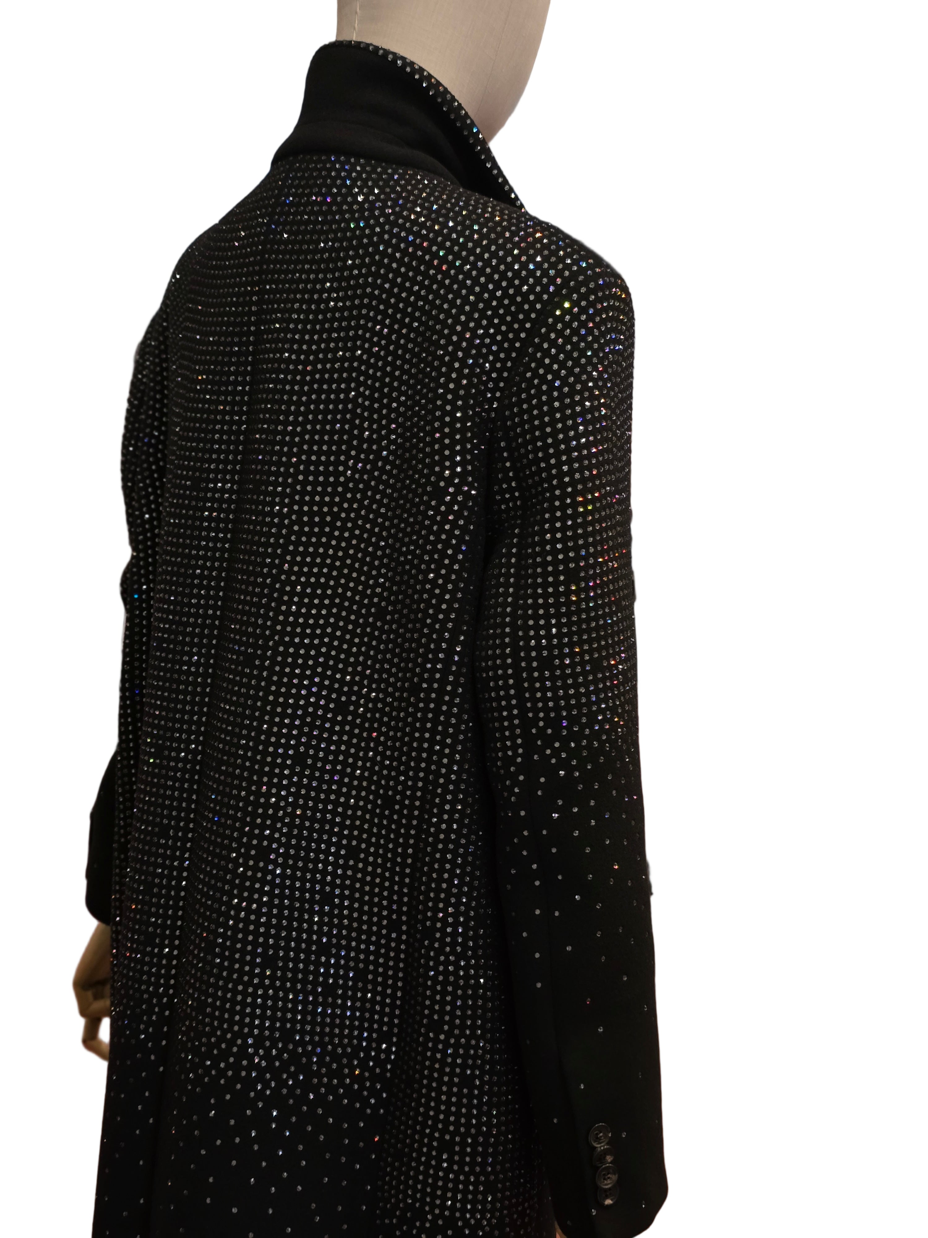 Giuseppe di Morabito - Cappotto lungo nero con cristalli