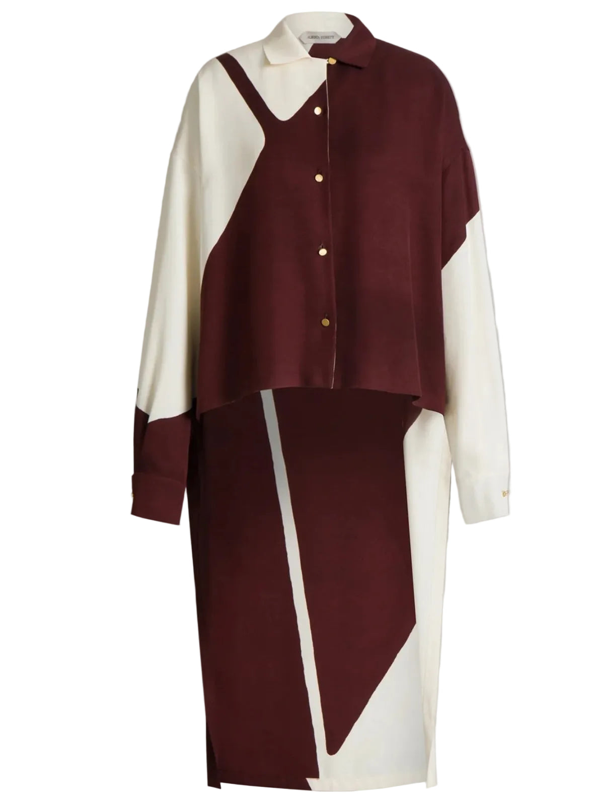 Alberta Ferretti - Camicia fantasia marrone