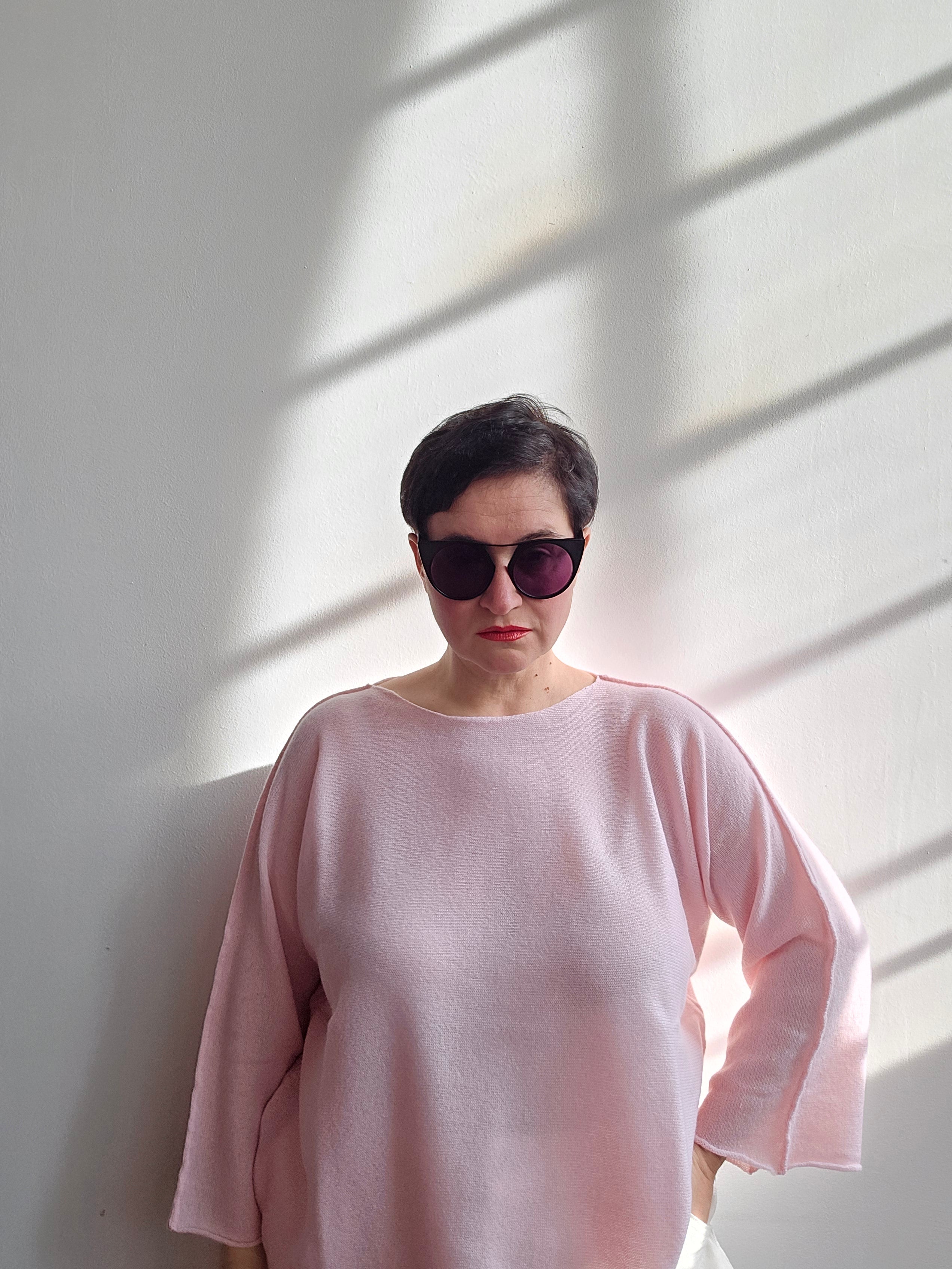 Be You - Maglia scollo rotondo glossy rose