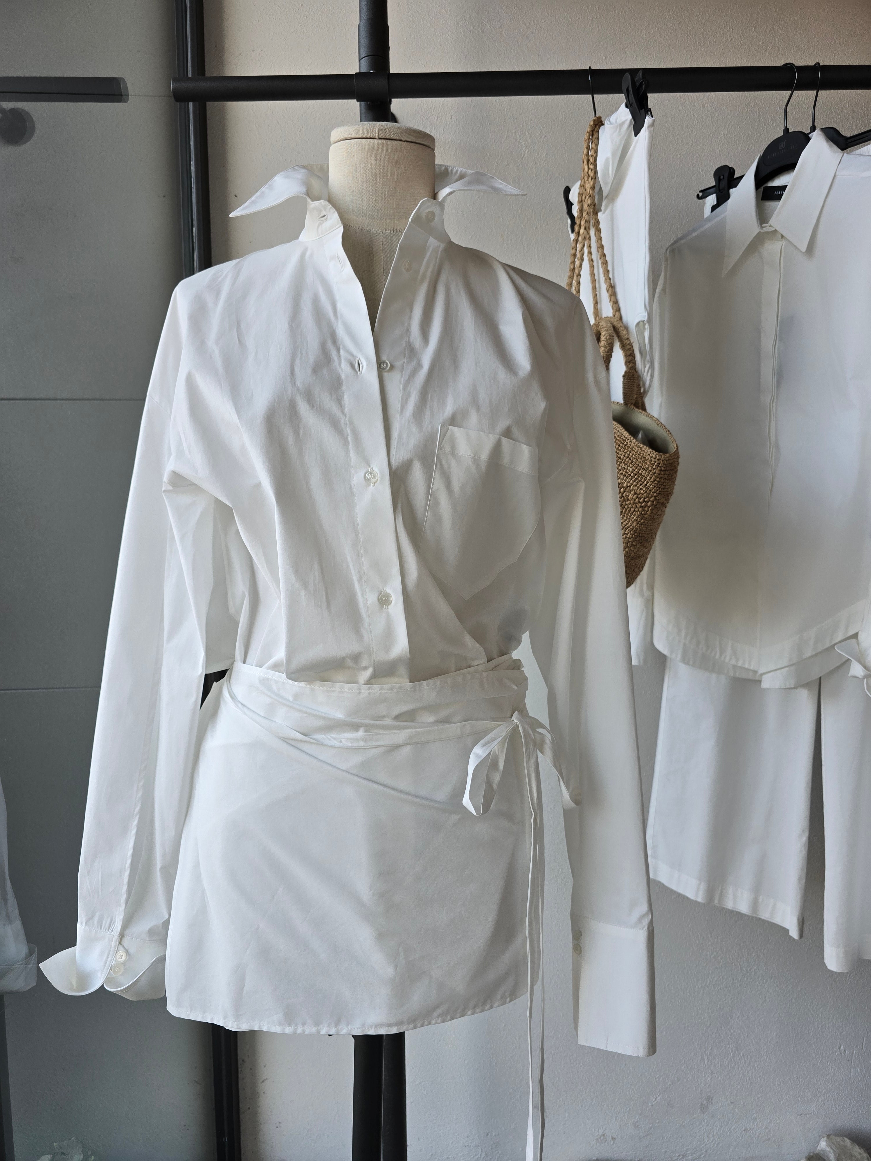 Federica Tosi - Abito pareo tela parà, bianco