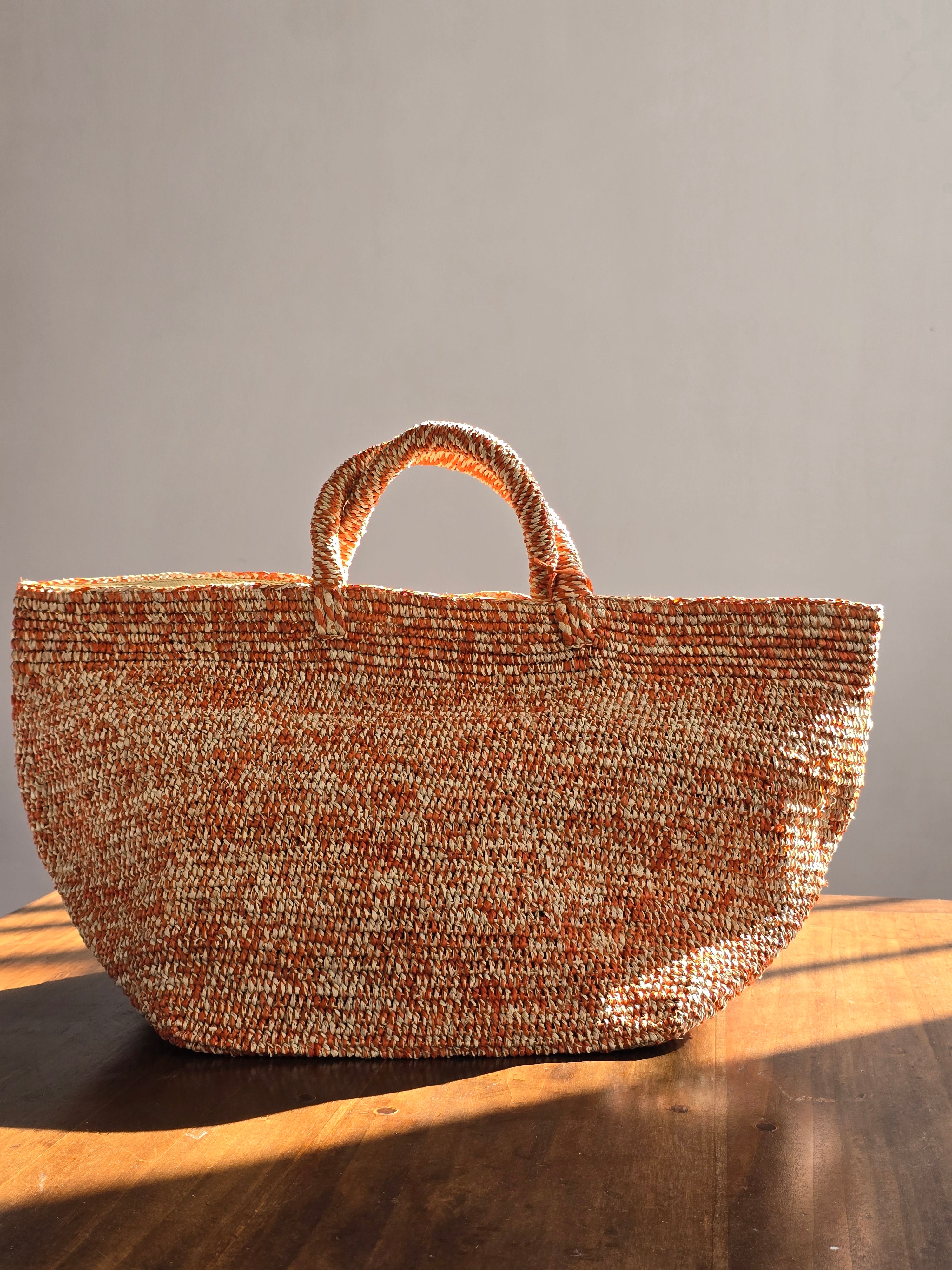 Ibeliv - Borsa in rafia grande "Vanilla" Brick