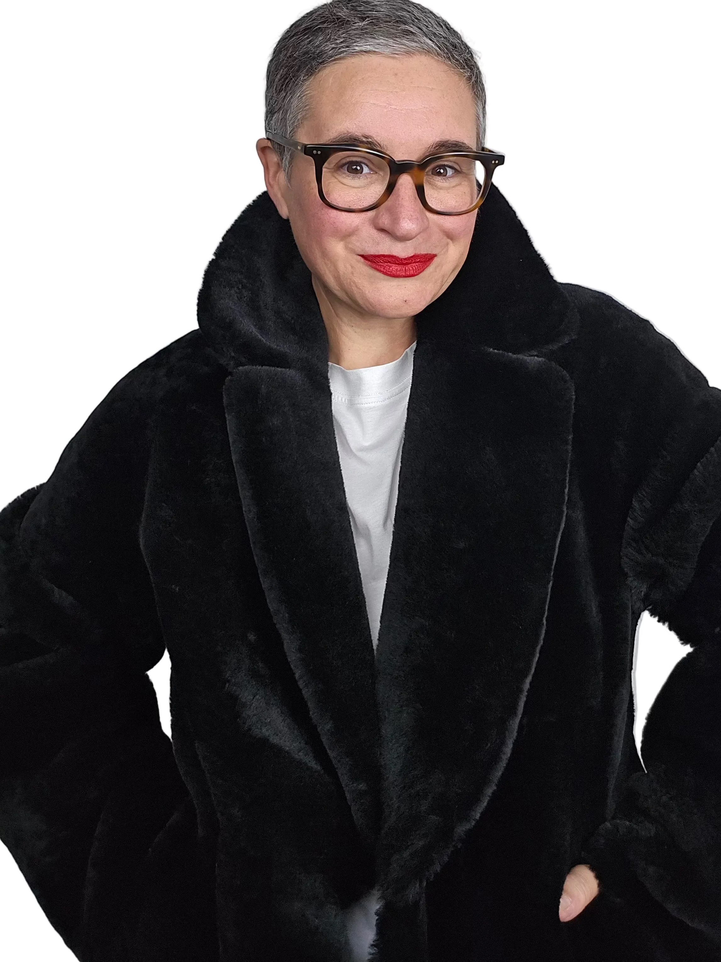 Blancha - Giacca merino nero