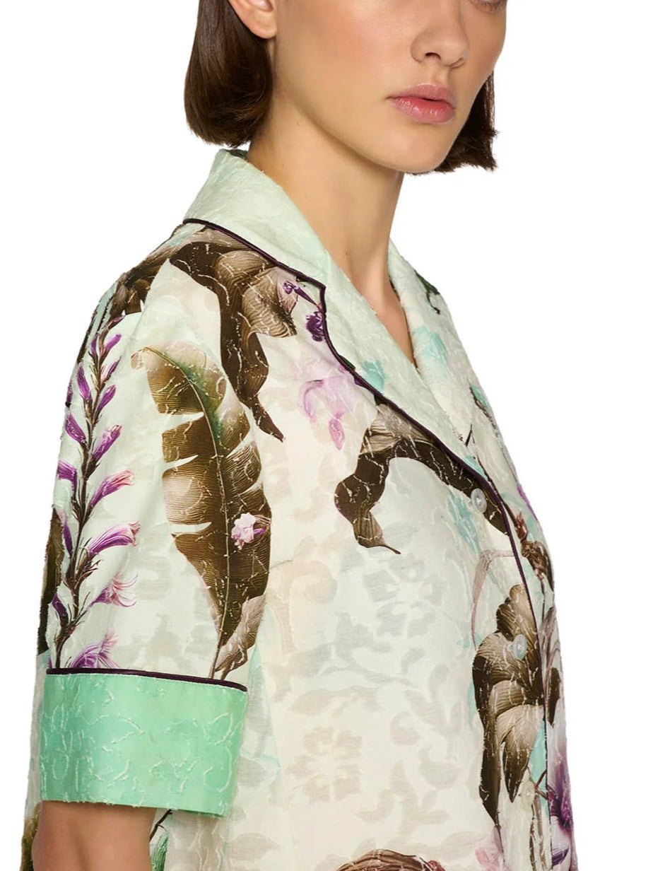 F.R.S. - Camicia wildeflowers verde