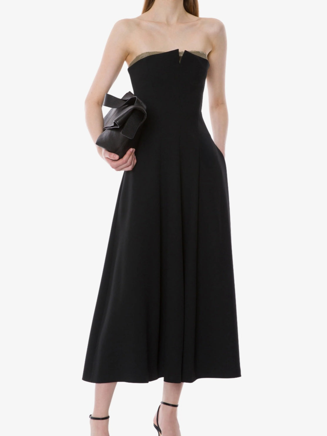Alberta Ferretti - Abito cady stretch nero